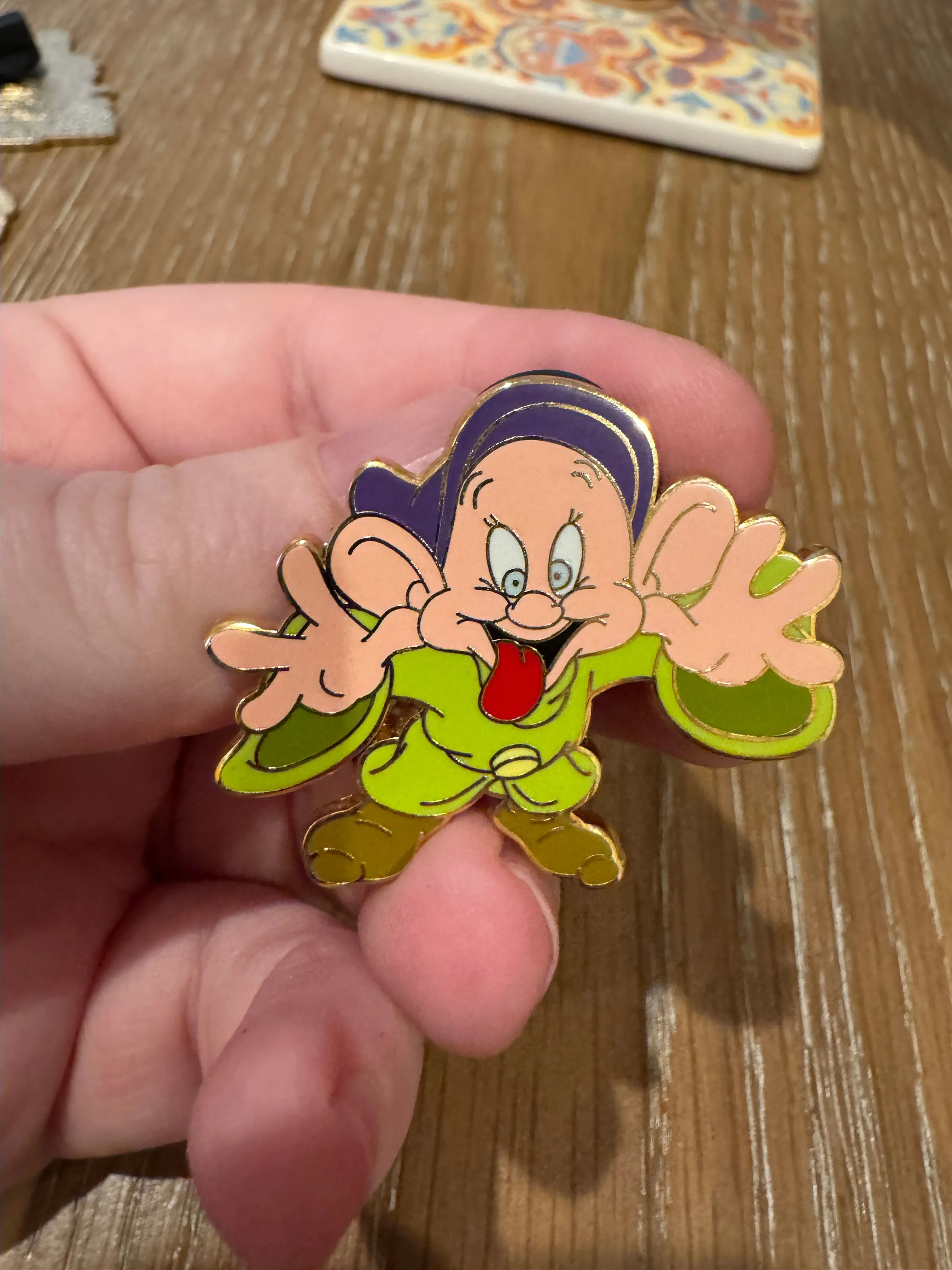 Product image for Disney Dopey Snow White and the Seven Dwarfs Silly Face Pin
