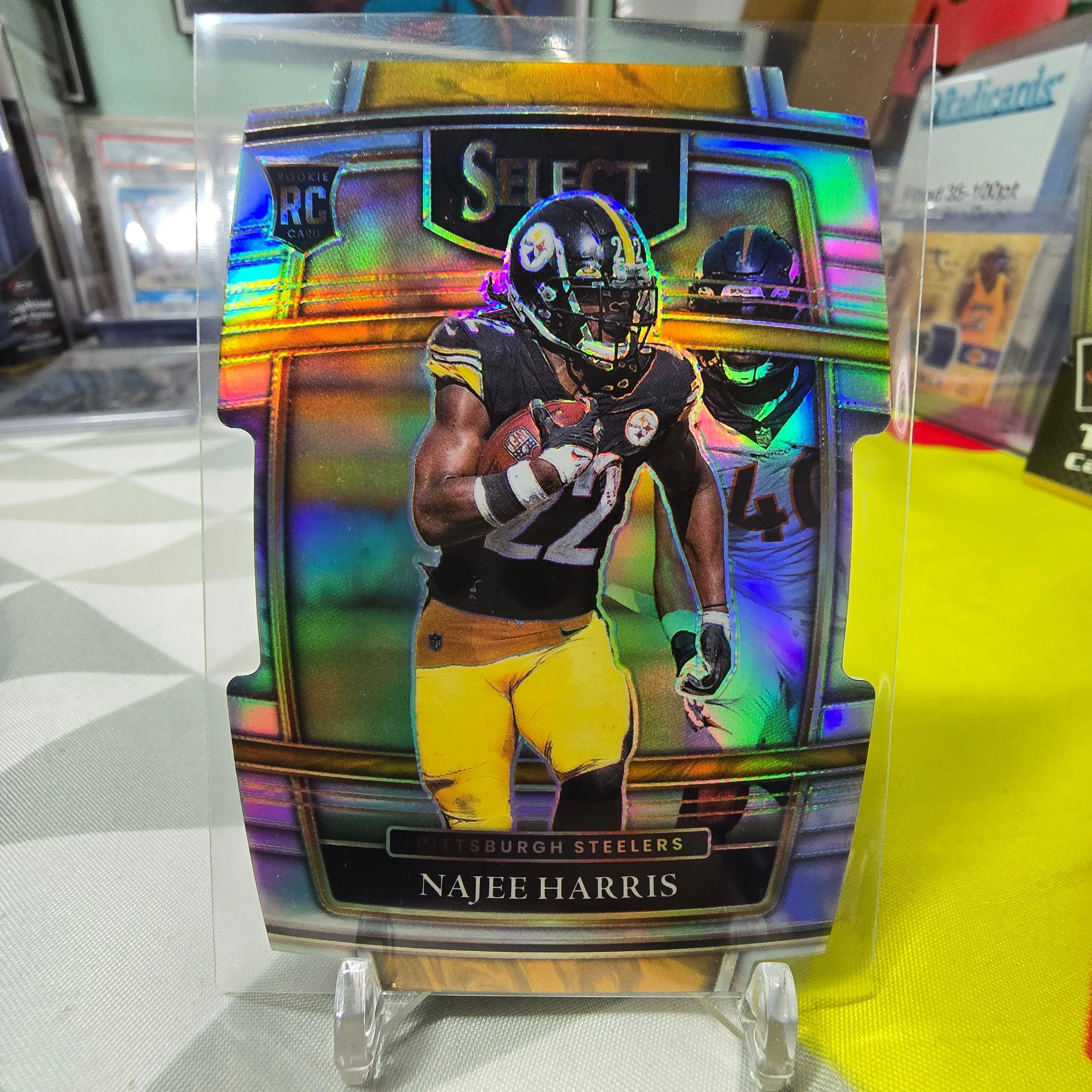 Product image for 2021 Select Silver Prizm Die Cut Najee Harris Rookie Pittsburgh Steelers #53 RC