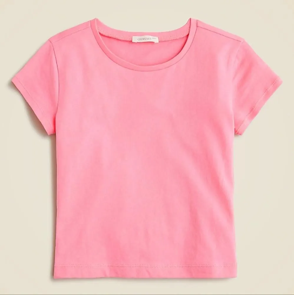 Product image for Crewcuts Girls' Shrunken T-shirt in Vintage Jersey