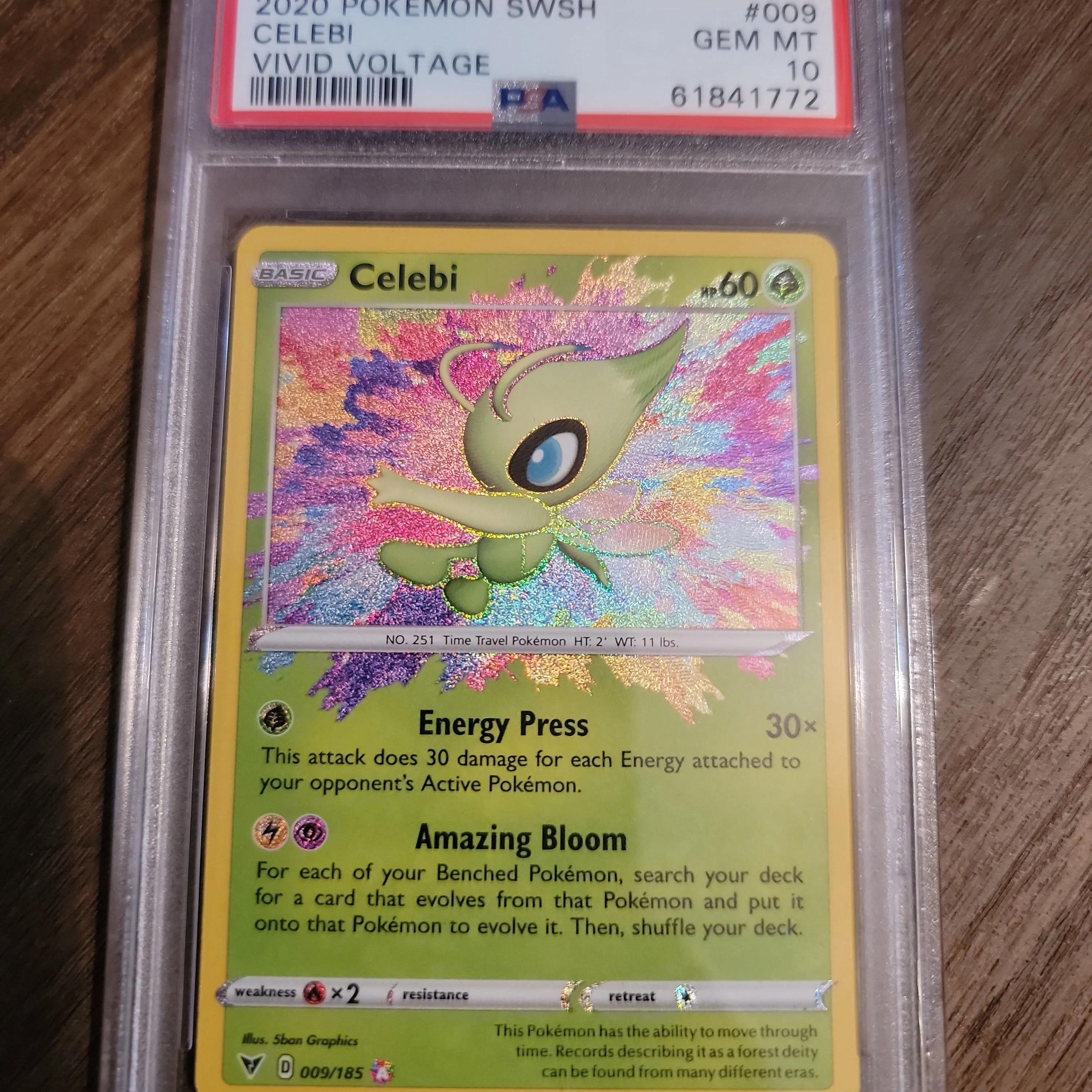 Product image for 2020 Pokemon Sword & Shield Vivid Voltage Celebi Vivid Voltage PSA GEM MT 10