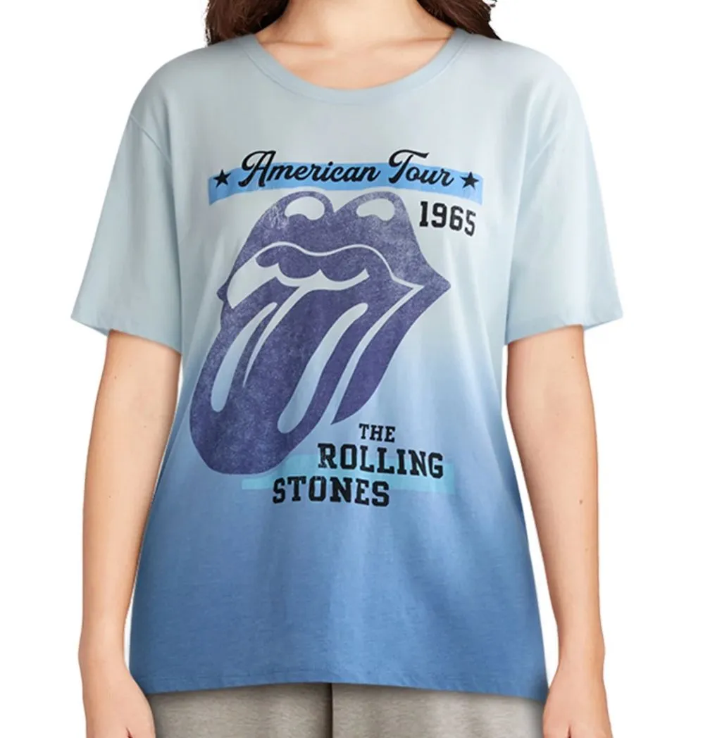 Product image for 00a. Rolling Stones Front Back Graphic Tee with Short Sleeves, Sizes XXL