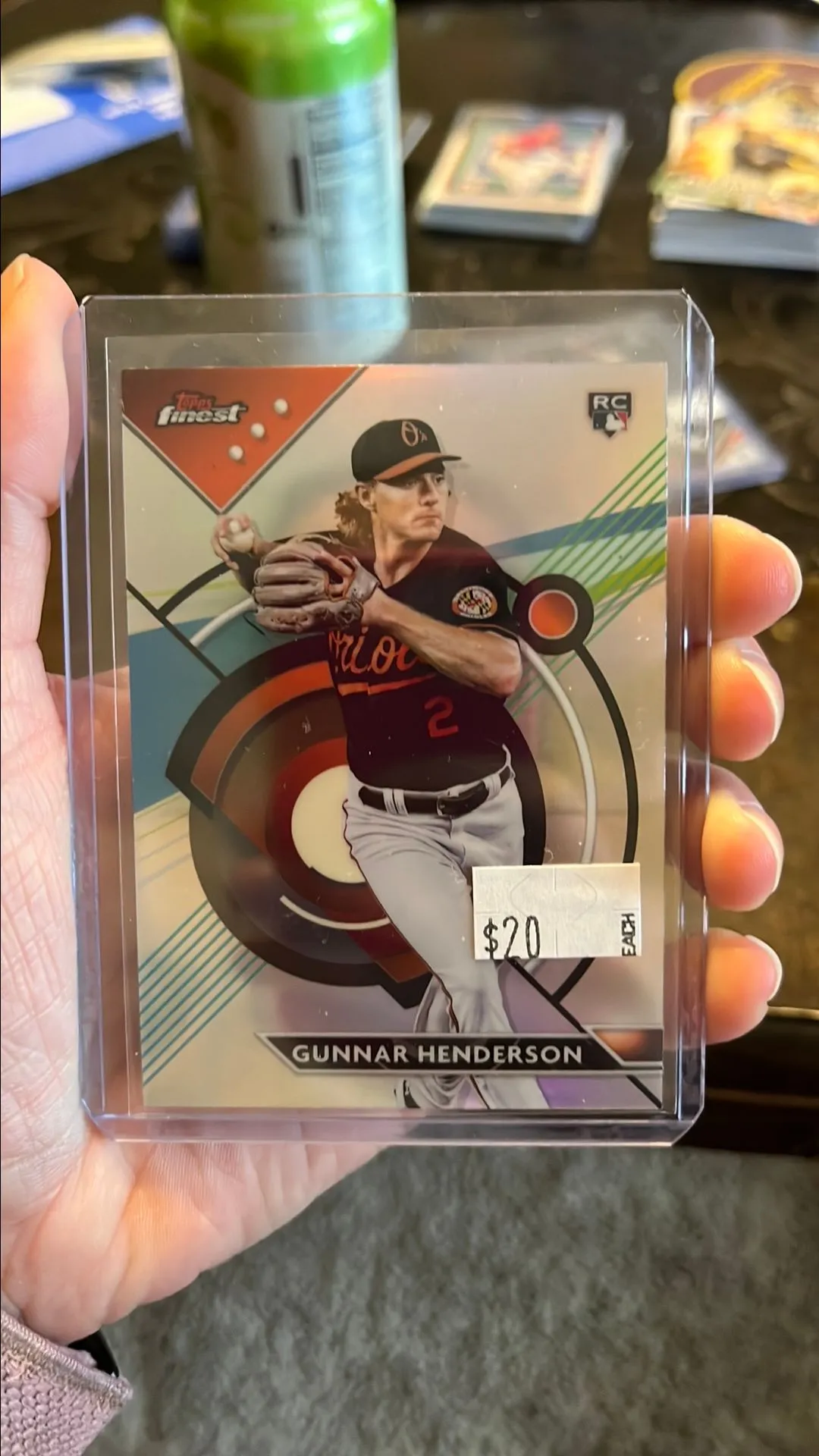 Product image for Gunnar Henderson topps finest refractor rookie orioles