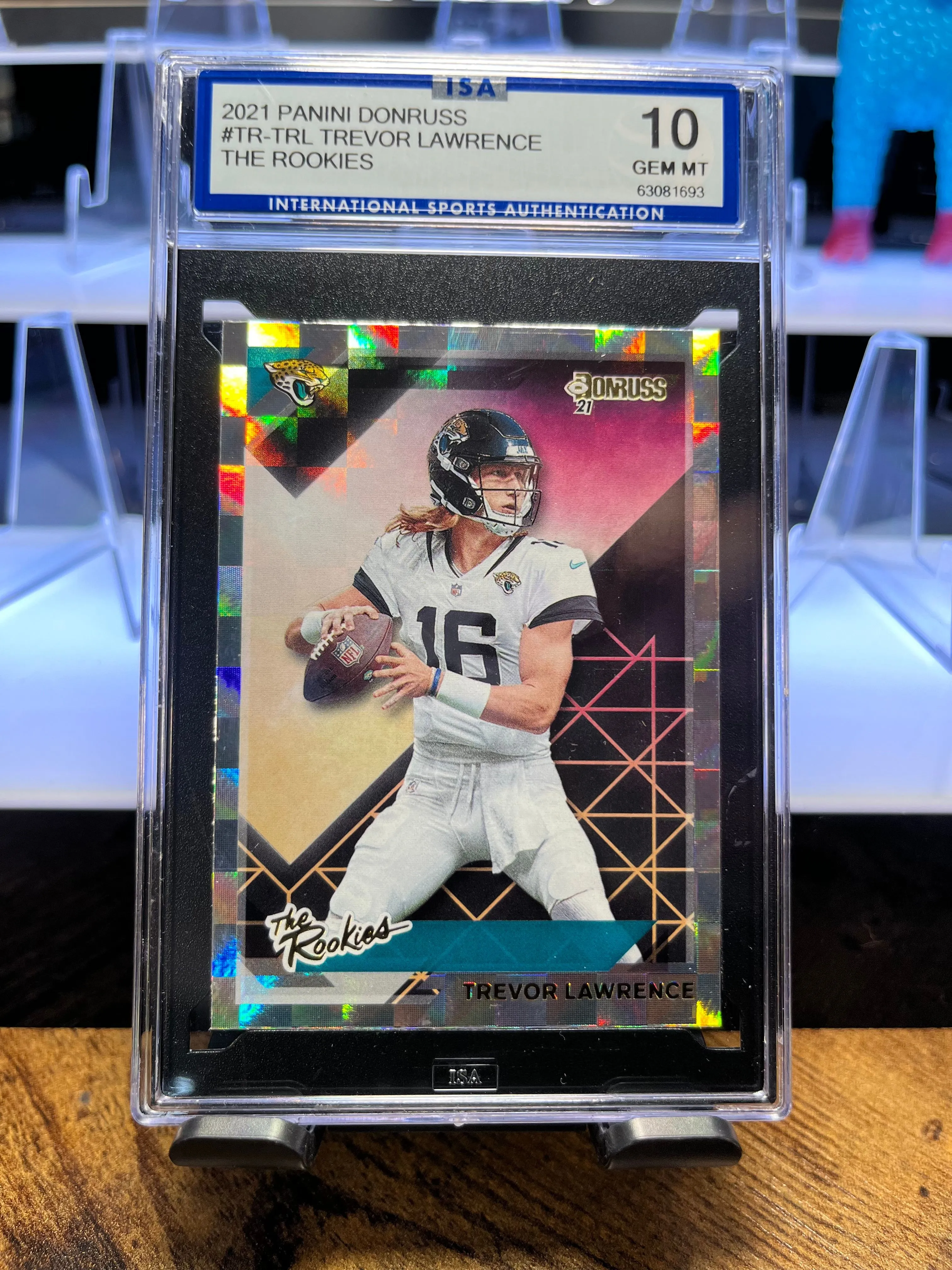Product image for Trevor Lawrence Donruss The Rookies  Rookie Card ISA 10