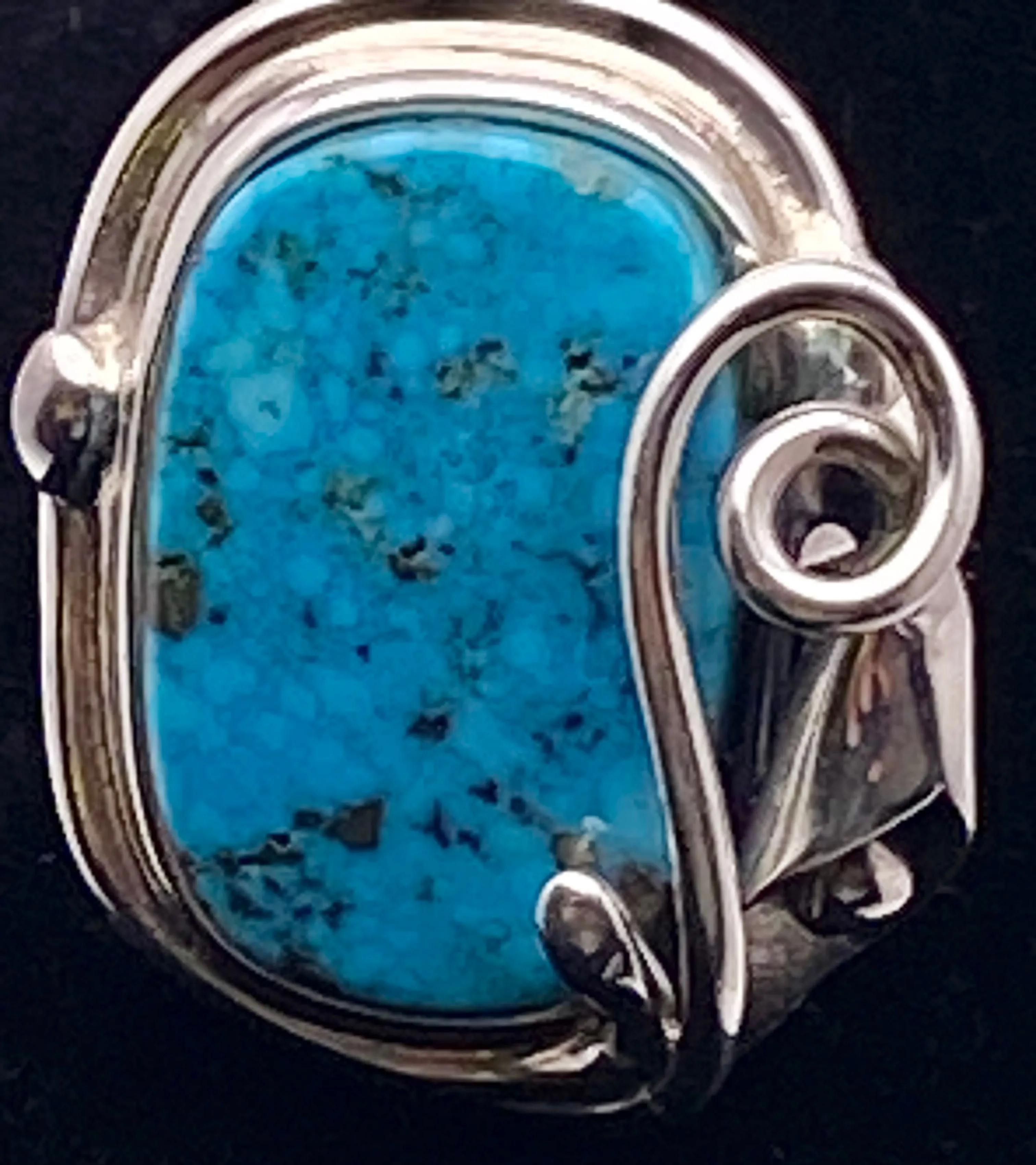 Product image for Sterling Silver Ring w/Turquoise Size 5 New