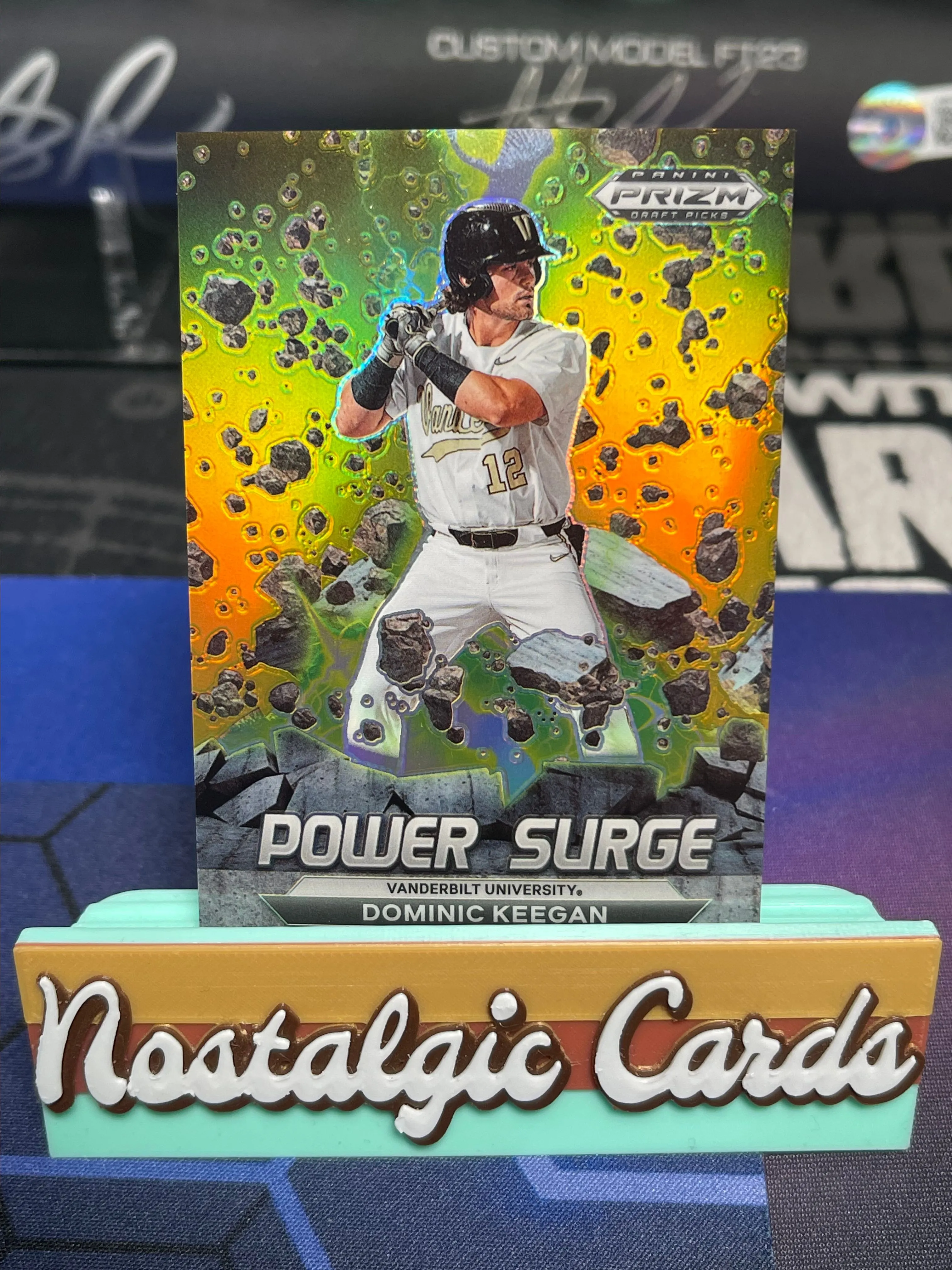 Product image for Dominic Keegan 2022 Panini Prizm Draft Picks <2/10 Gold Power Surge> TB Rays