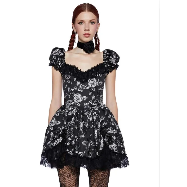 knee length dresses for ladies Velvet Lace Up Square Neck Bodycon Mini Dress- Black – Dolls Kill