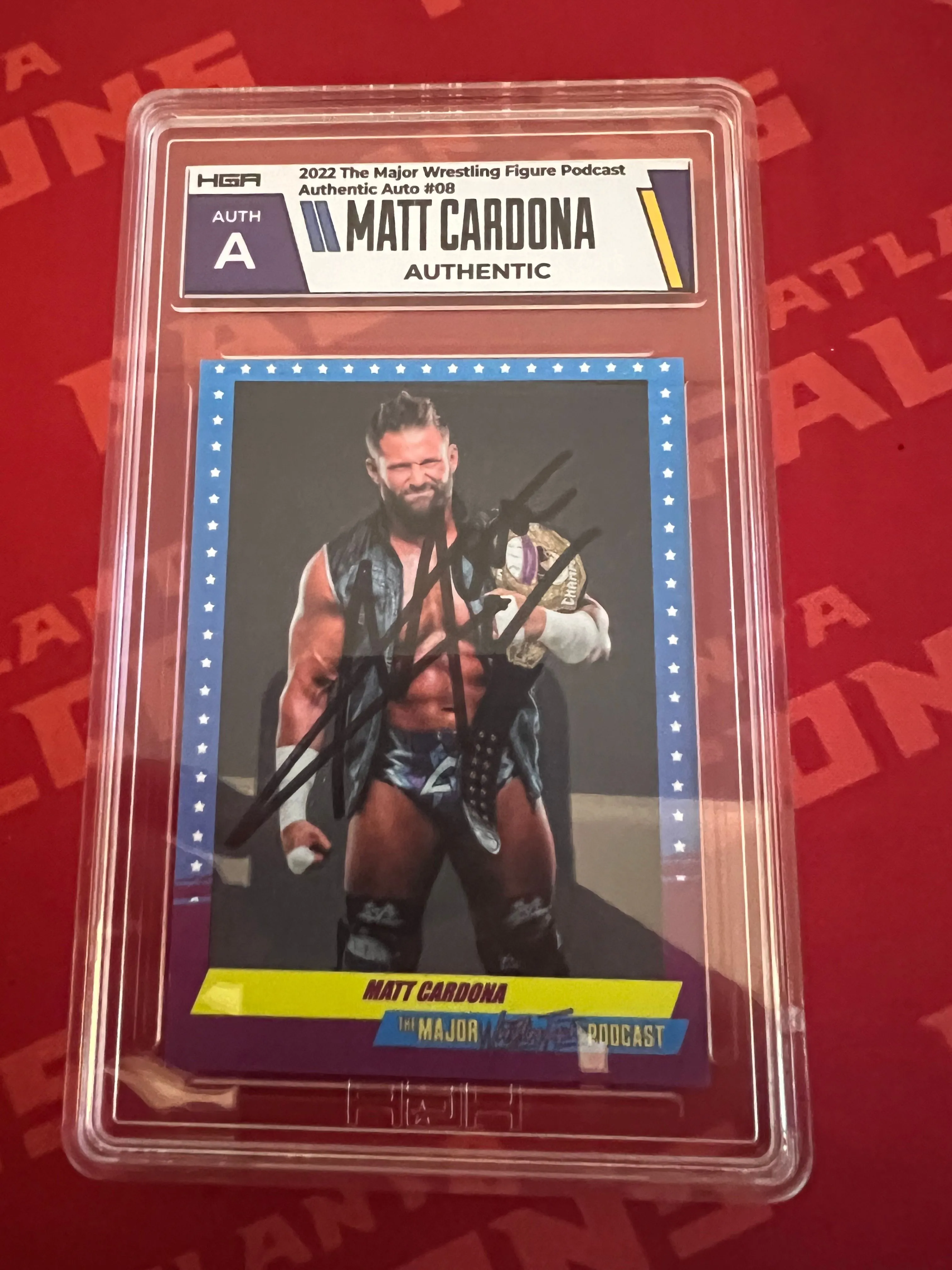 Product image for HGA graded Matt Cardona autographed card