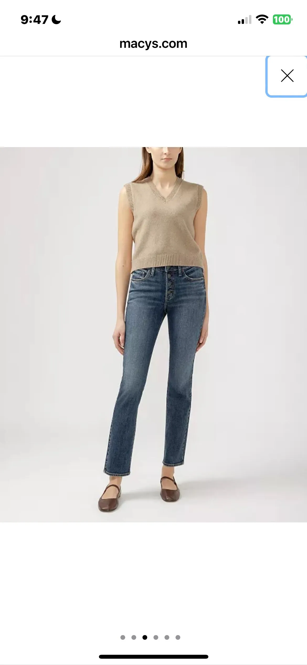 Product image for DENIM 9K: NWT Silver Jeans - Most Wanted Mid Rise Straight Leg - Size 14/34