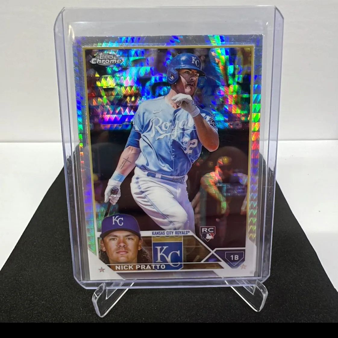 Product image for #263 2023 Topps Chrome Nick Pratto Prizm Refractor