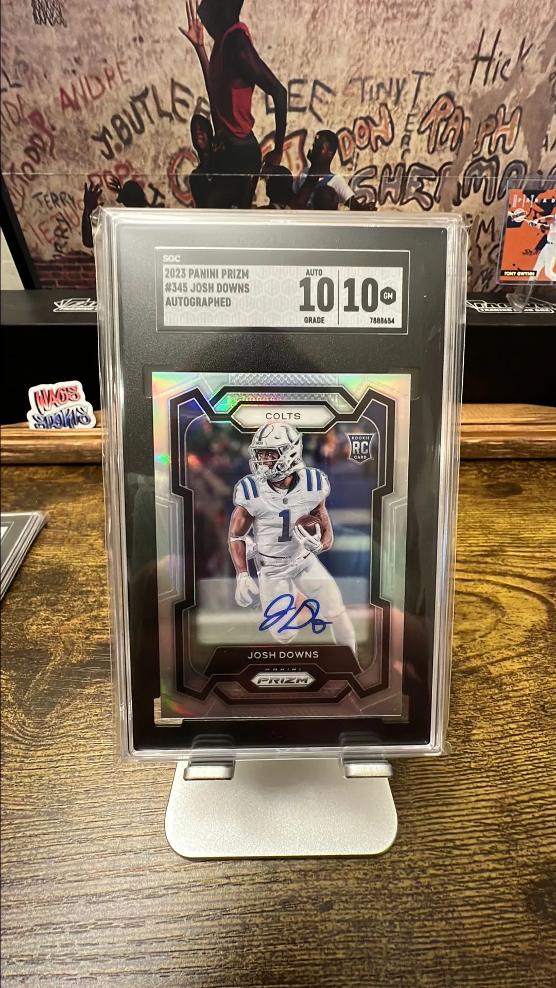 Product image for Josh Downs 2023 Prizm RC Silver Auto SGC 10