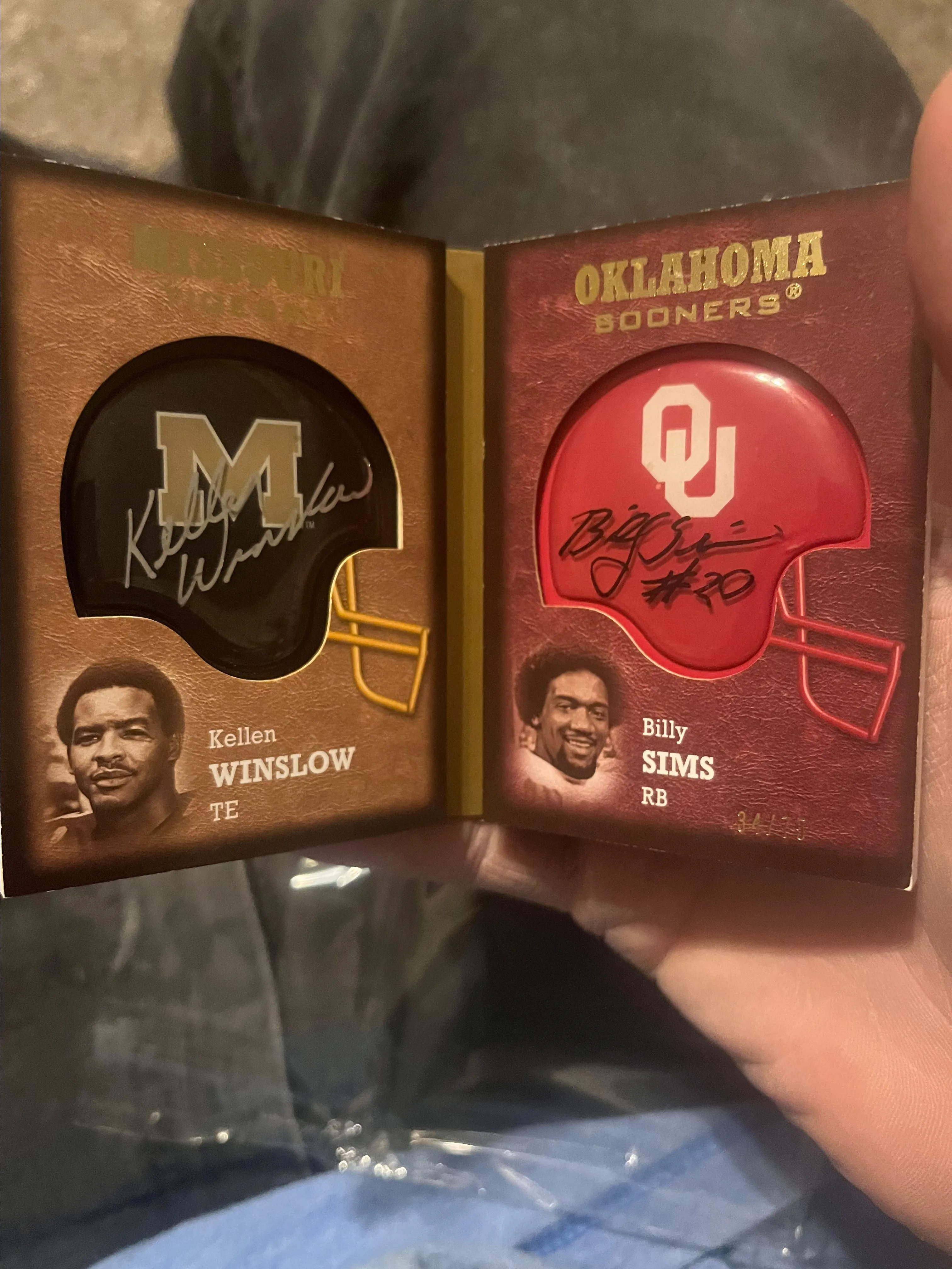 Product image for Billy Sims/Kellen Winslow Auto Booklet /75