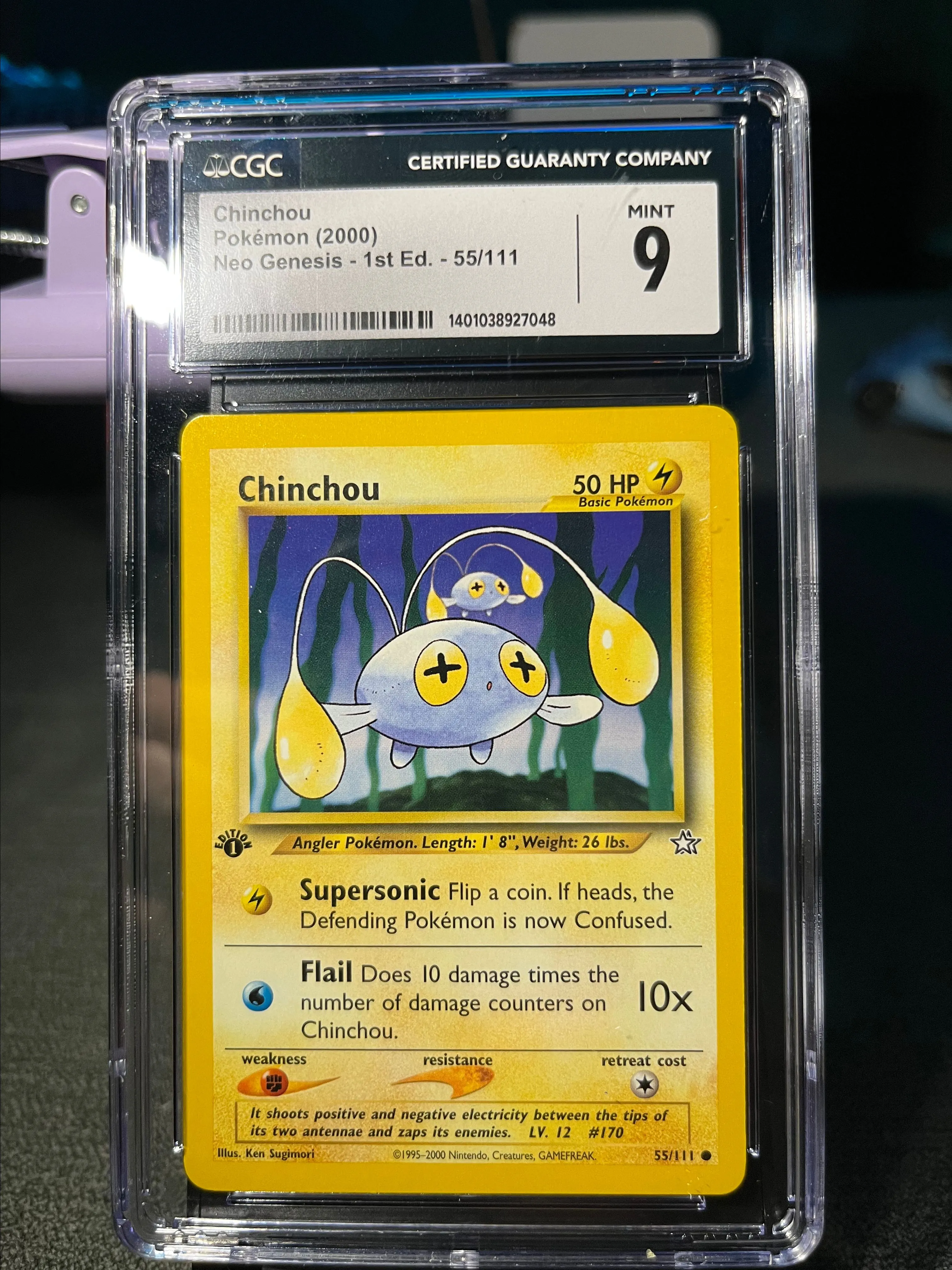 Chinchou Pokmon (2000) Neo Genesis - 1st Ed. - 55/111  Whatnot: Shop,  Sell, Connect