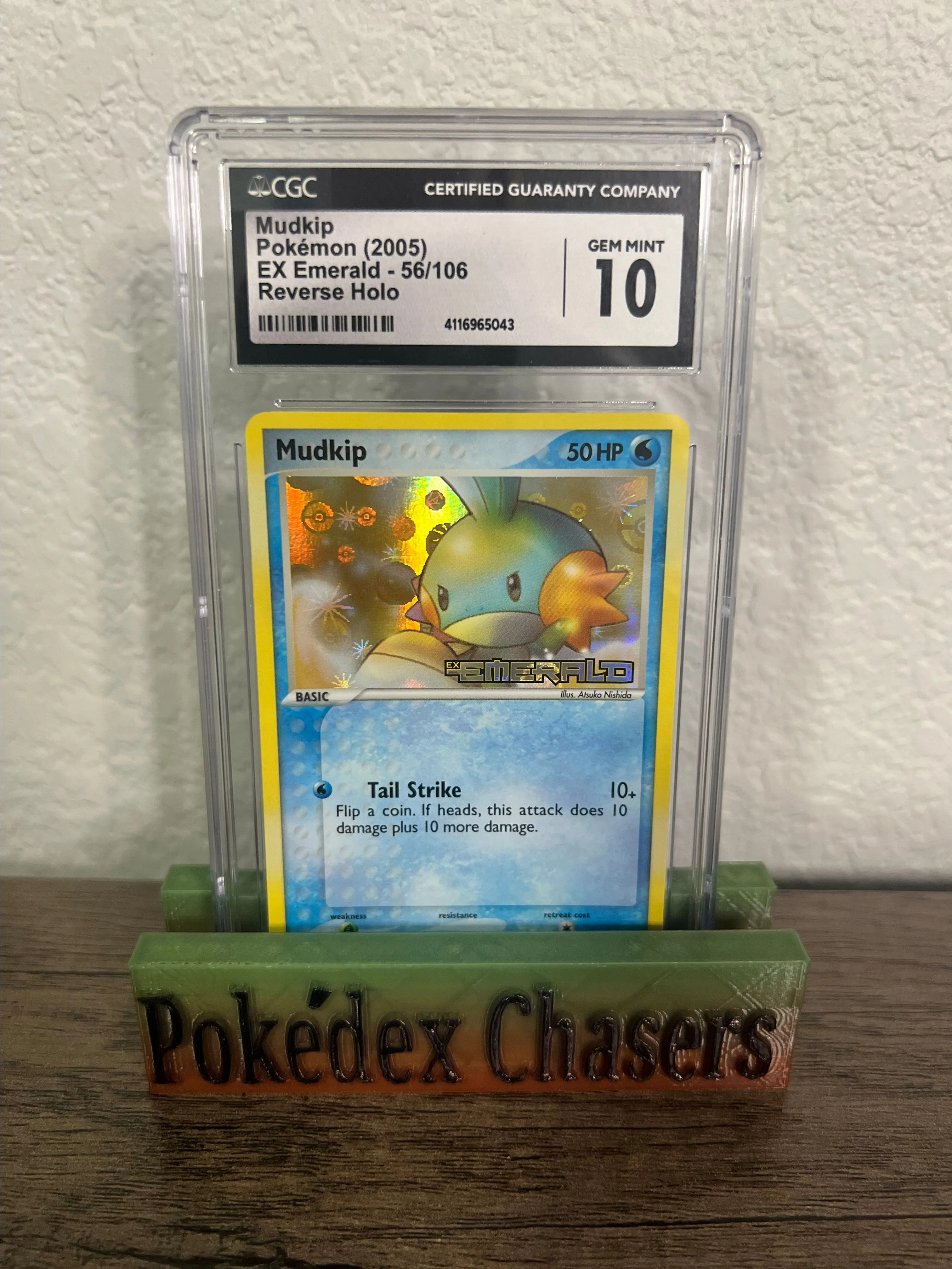 Product image for 2005 EX Emerald Mudkip Reverse Holo CGC Gem Mint 10