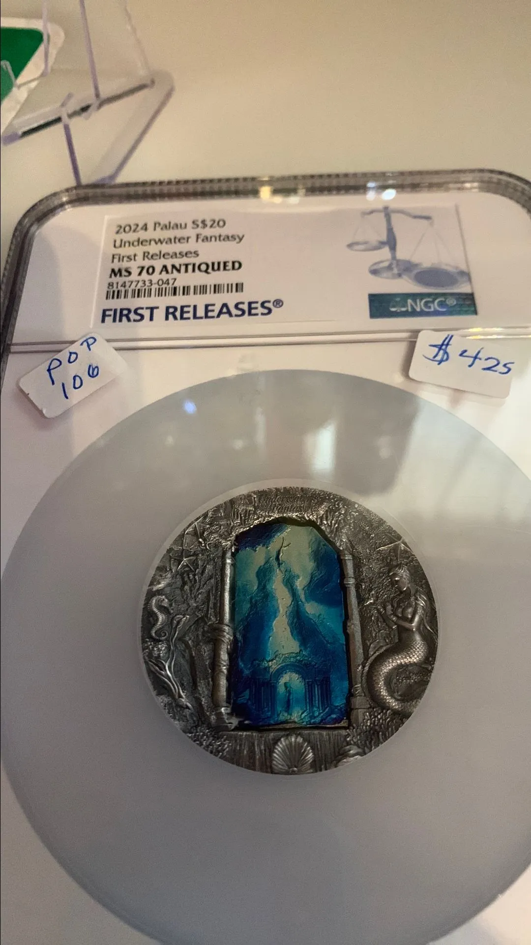 Product image for 2024 Palau s$20 underwater fantasy
