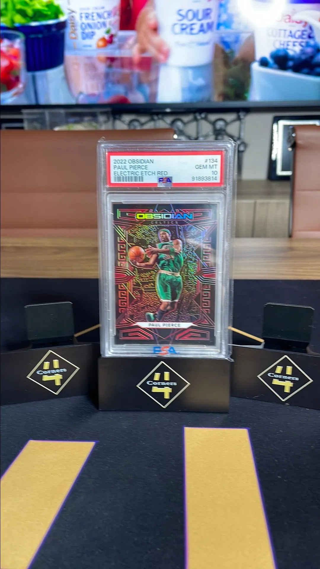 Product image for 2022 Panini Obsidian Paul Pierce 134 Electric Etch Red PSA GEM MT 10