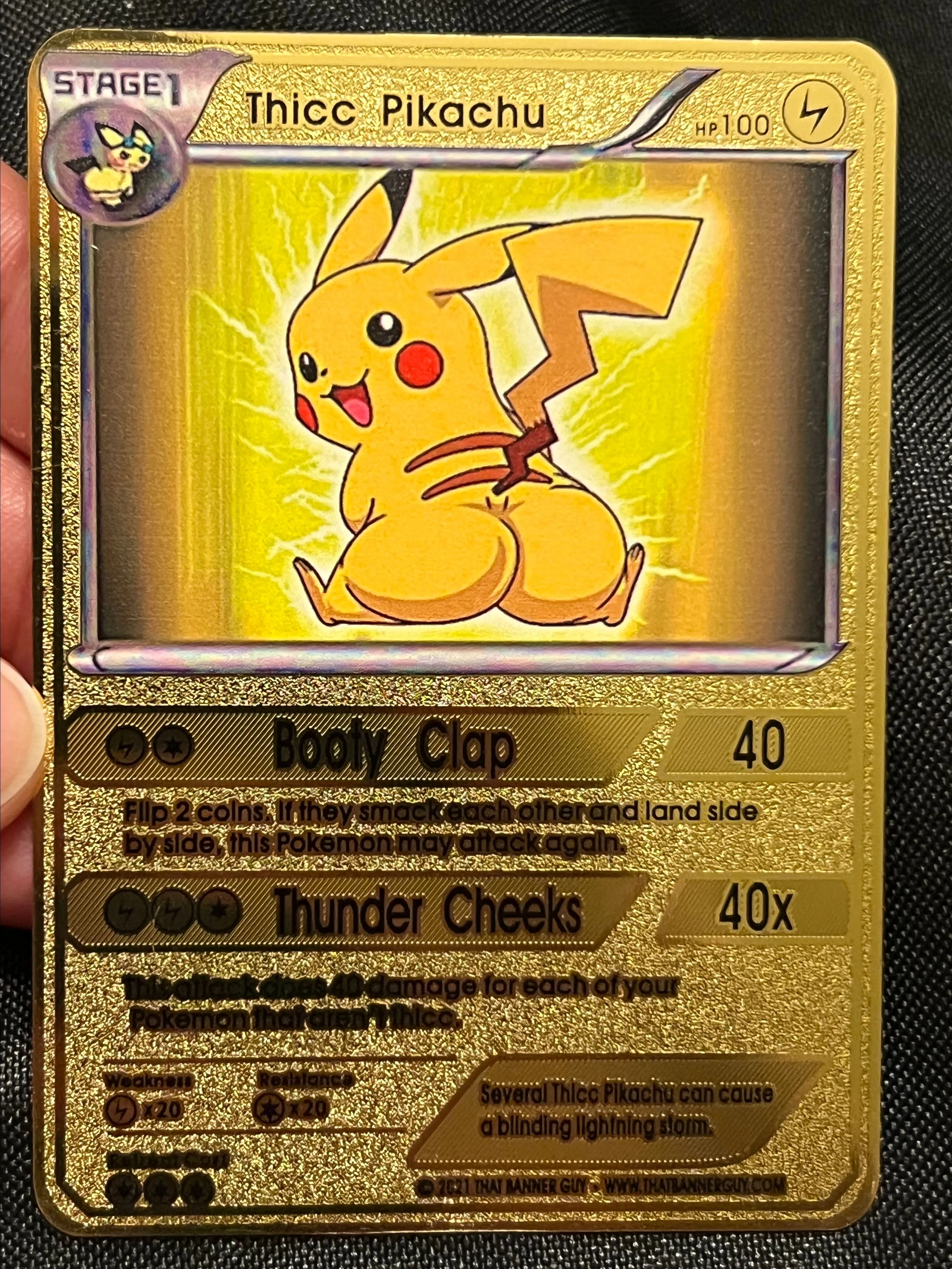 Thicc Pikachu Pokmon Collectible Metal Card Art  Whatnot: Shop, Sell,  Connect