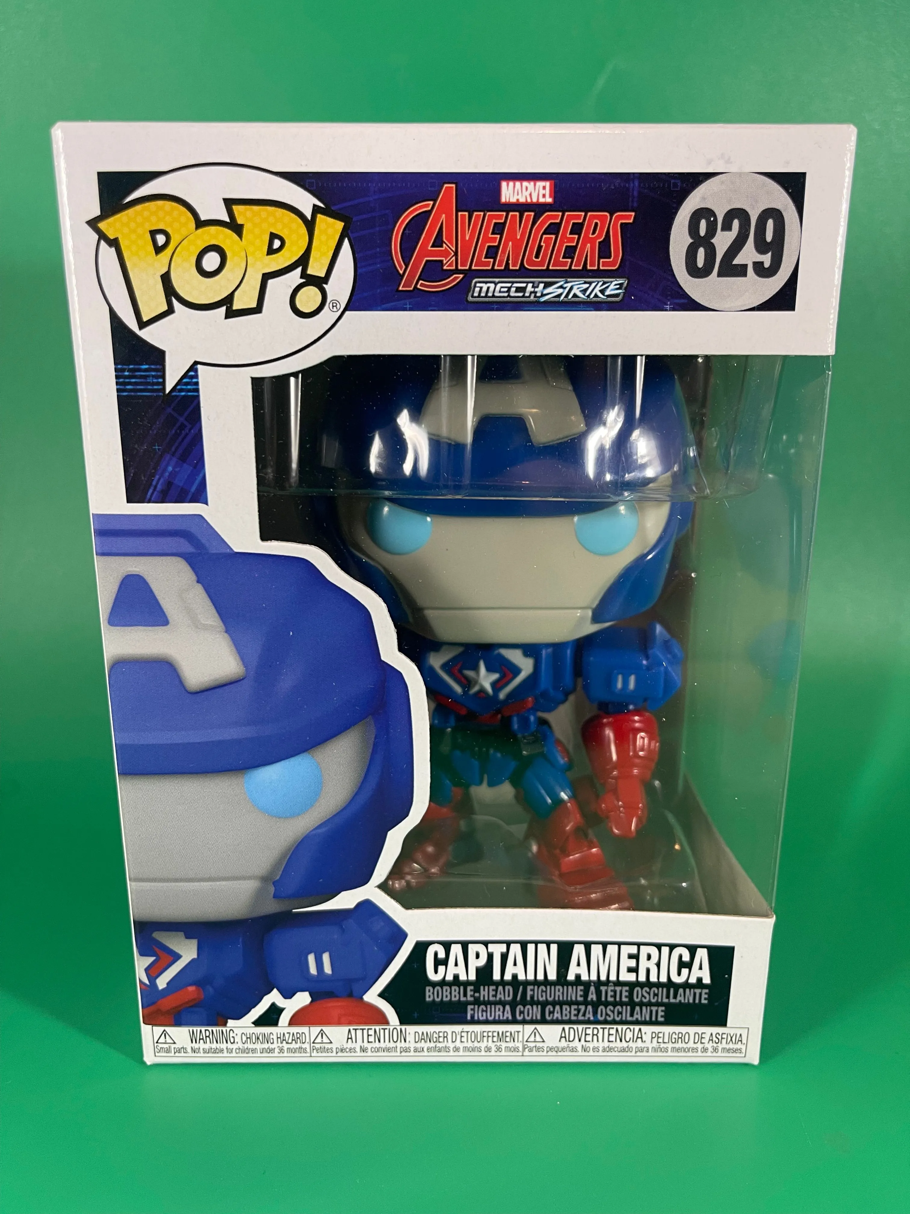 Product image for Funko Pop!  Marvel Avengers Mech Strike Captain America #829 Vinyl Figure