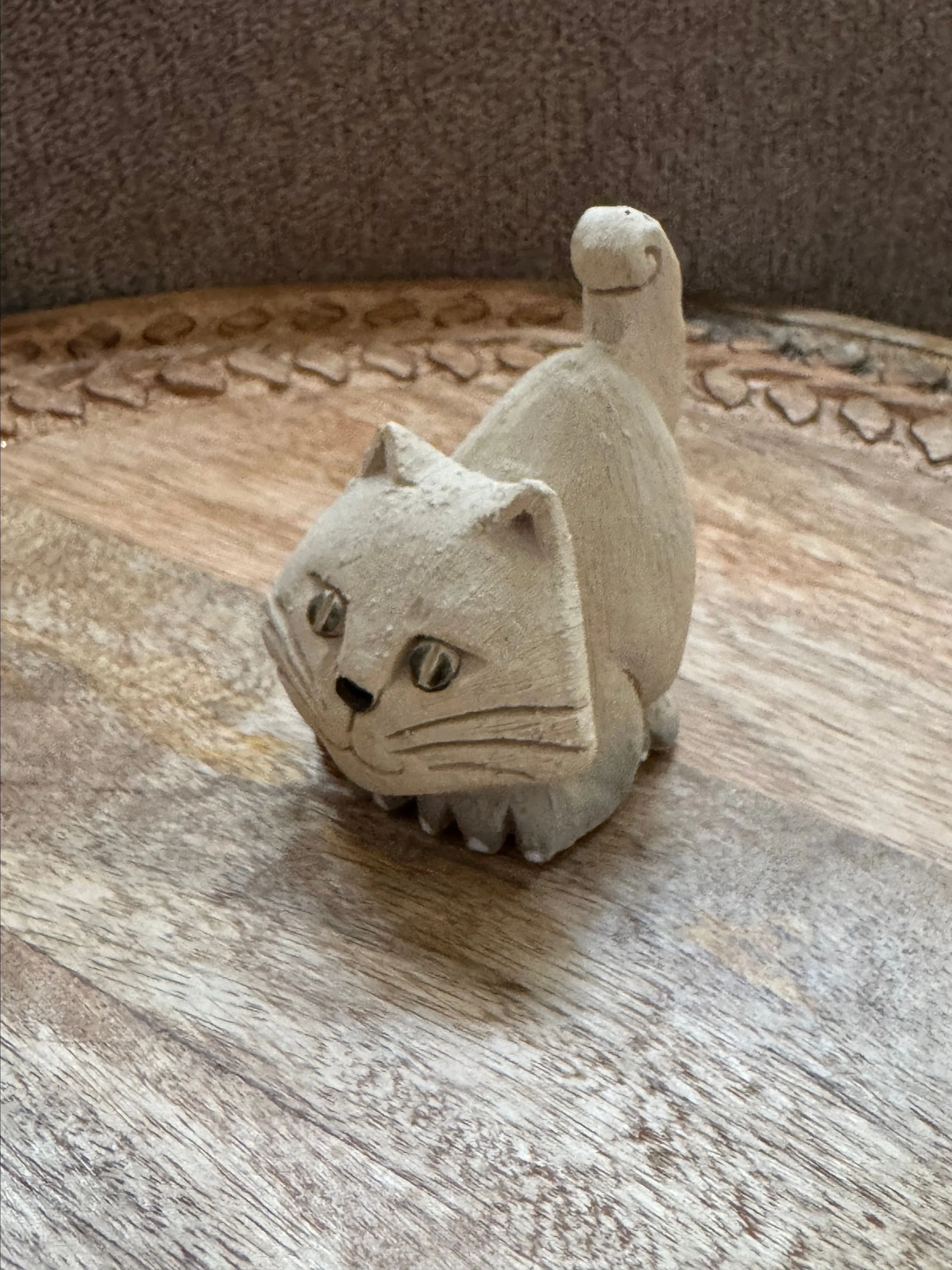 Product image for 6. Vintage Artesania Rinconada Uruguay Cat Figurine Signed