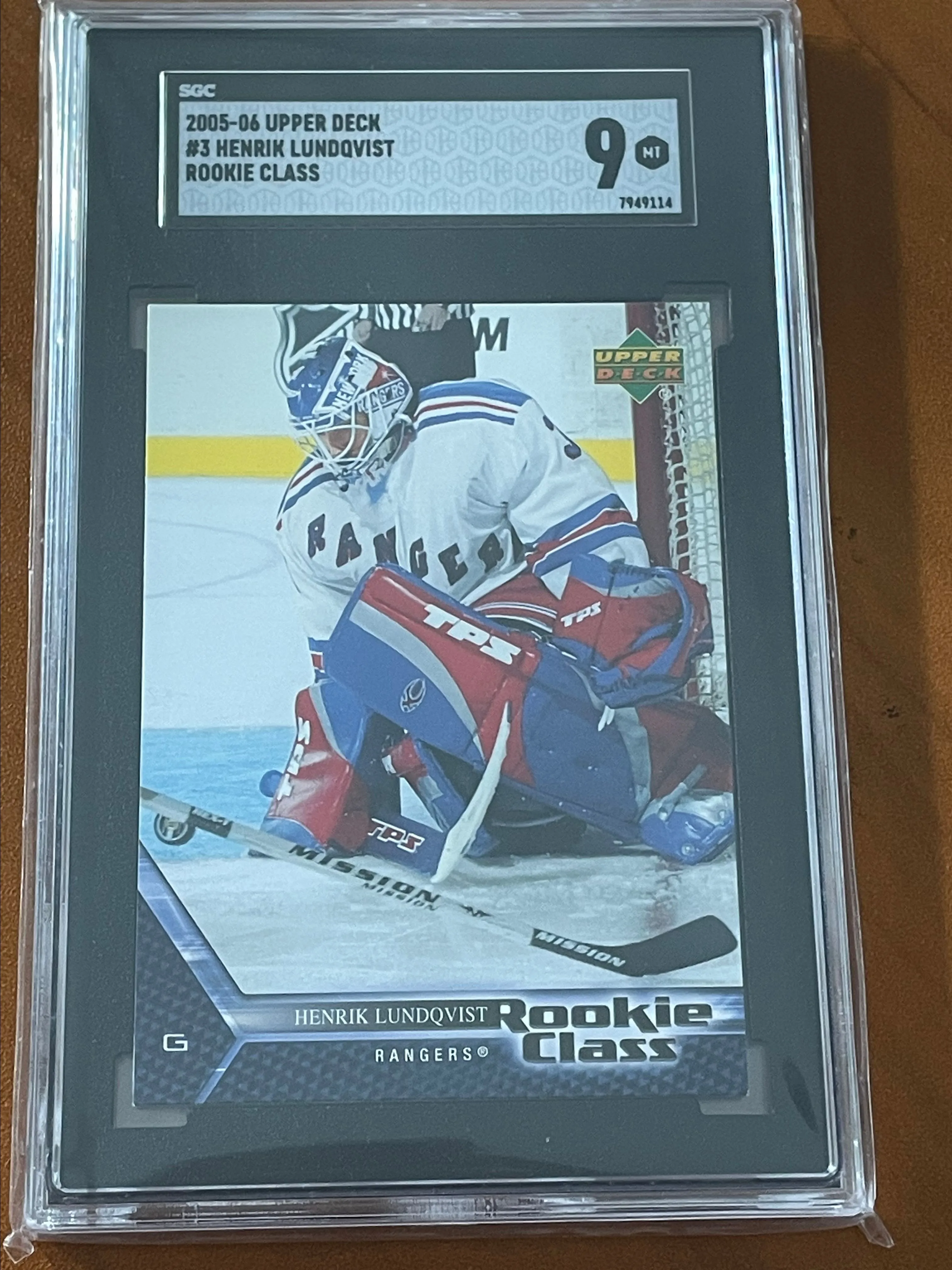 Product image for 2005-06 Upper Deck Henrik Lundqvist SGC Rookie Class 9
