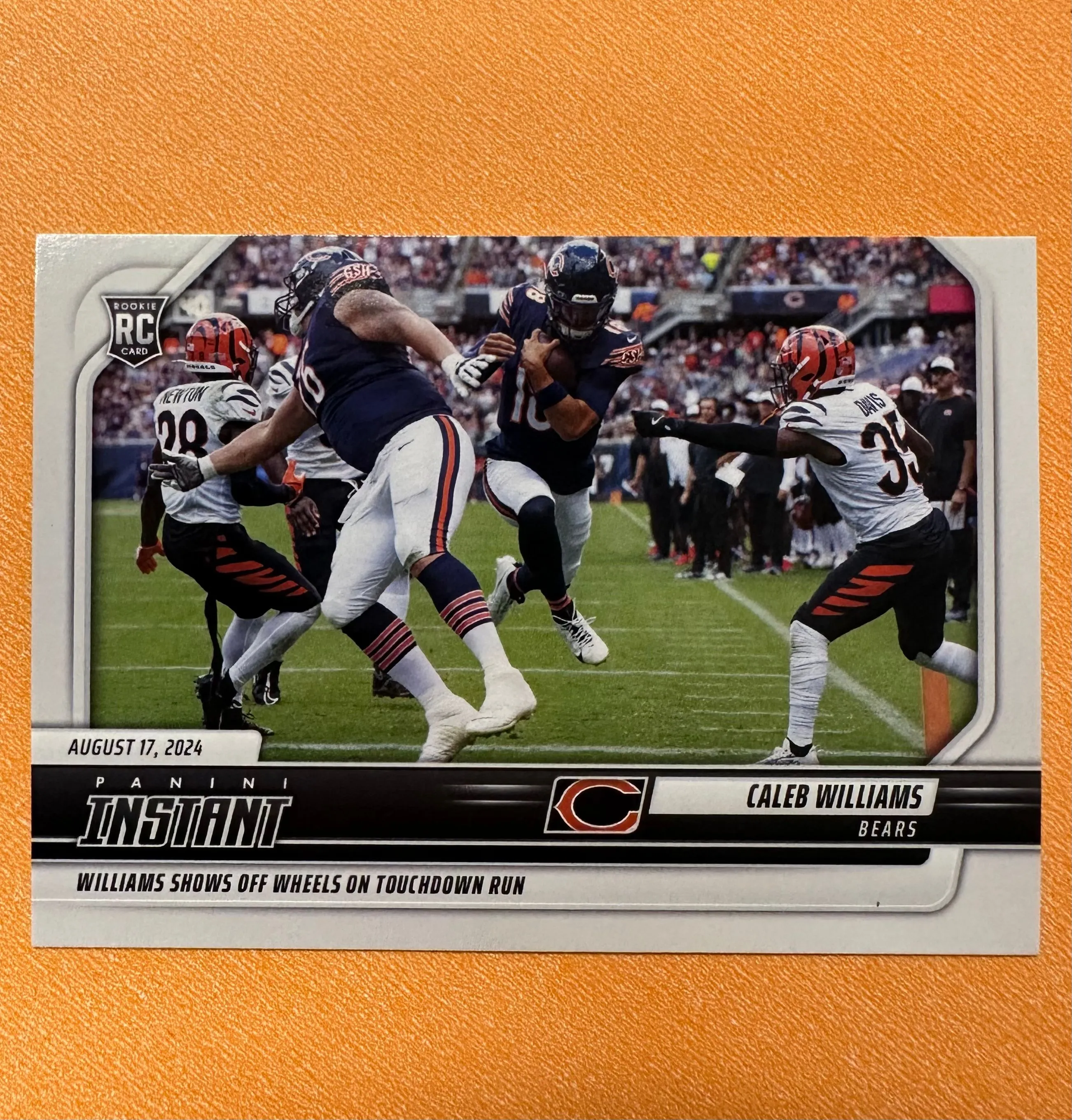 Product image for Caleb Williams #13 1/1510 RC Rookie Card 2024 Panini Instant Chicago Bears QB 1st NFL Touchdown