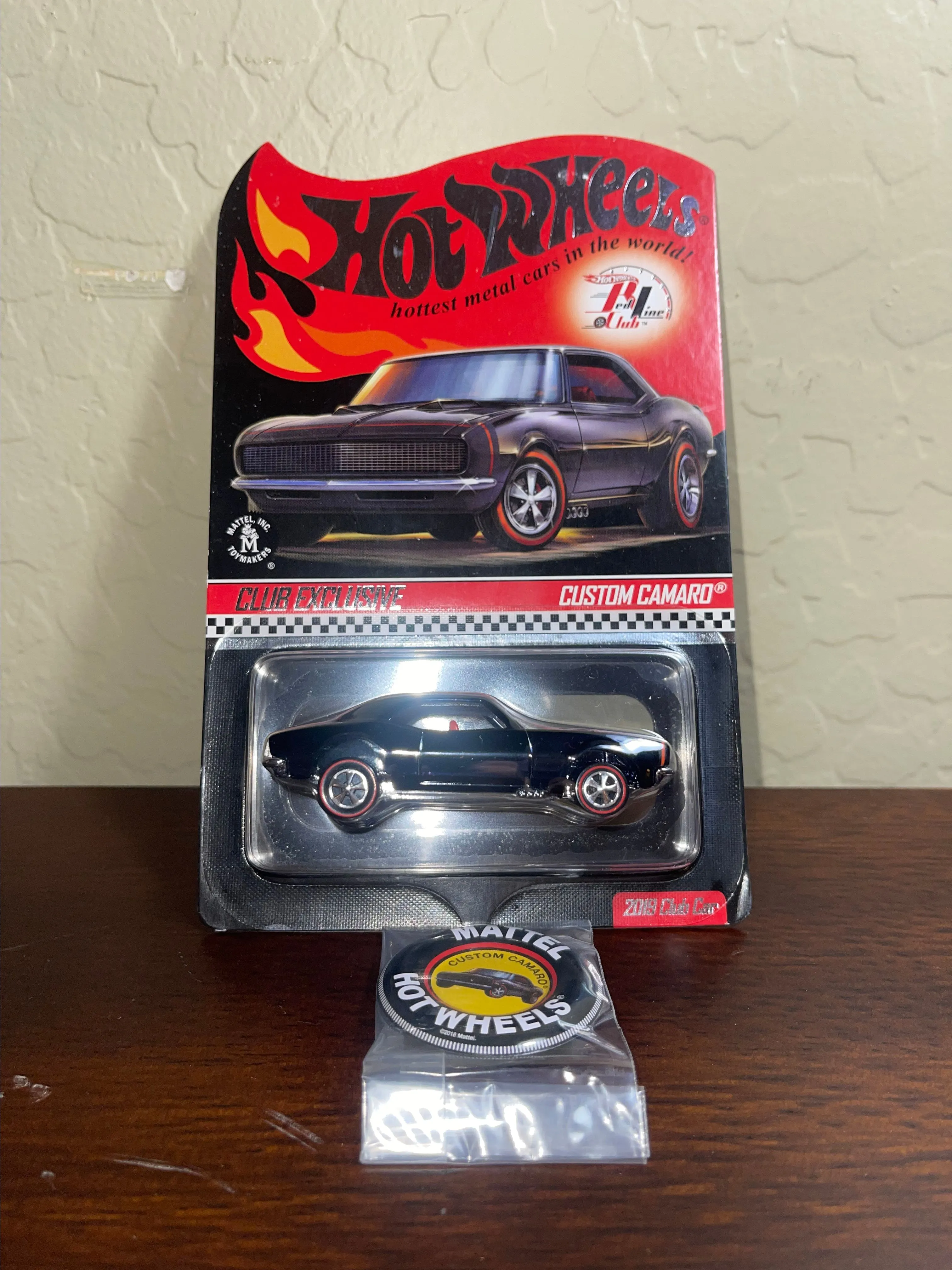 Product image for Hot Wheels 2019 Red Line Club Membership Car Custom Camaro Black