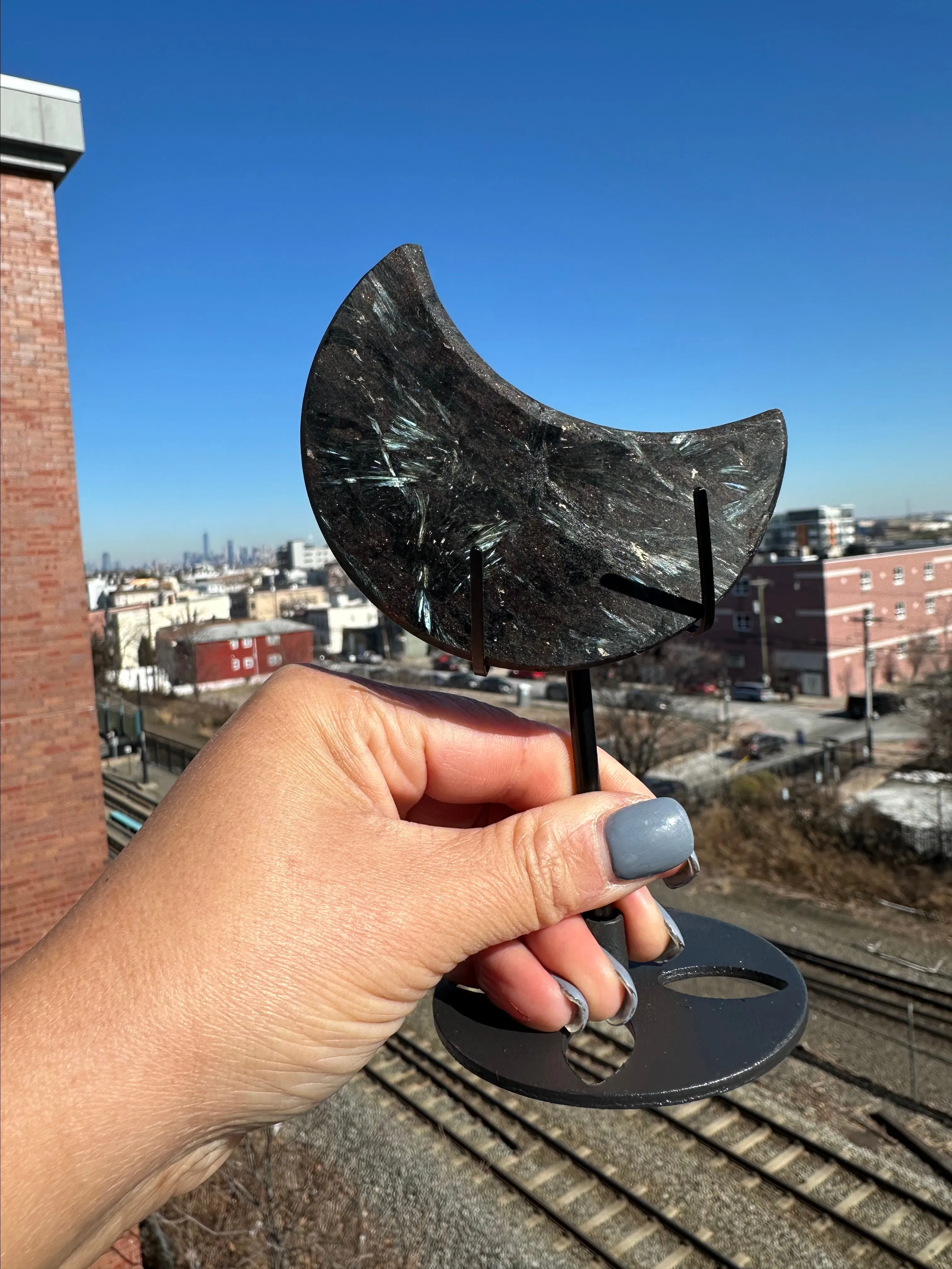 Product image for Astrophyllite Moon on Stand
