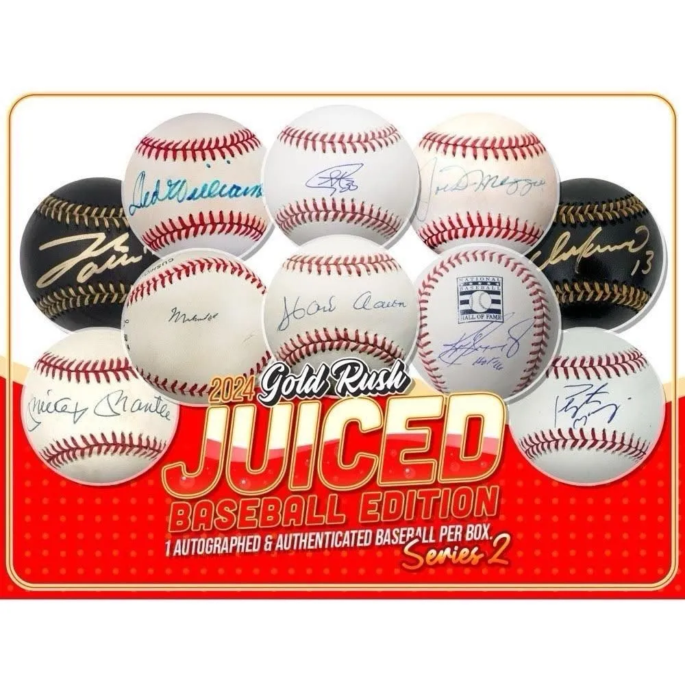 Product image for Gold Rush Juiced Autographed Baseball 2024 (Series 2) (In Acrylic Case!)