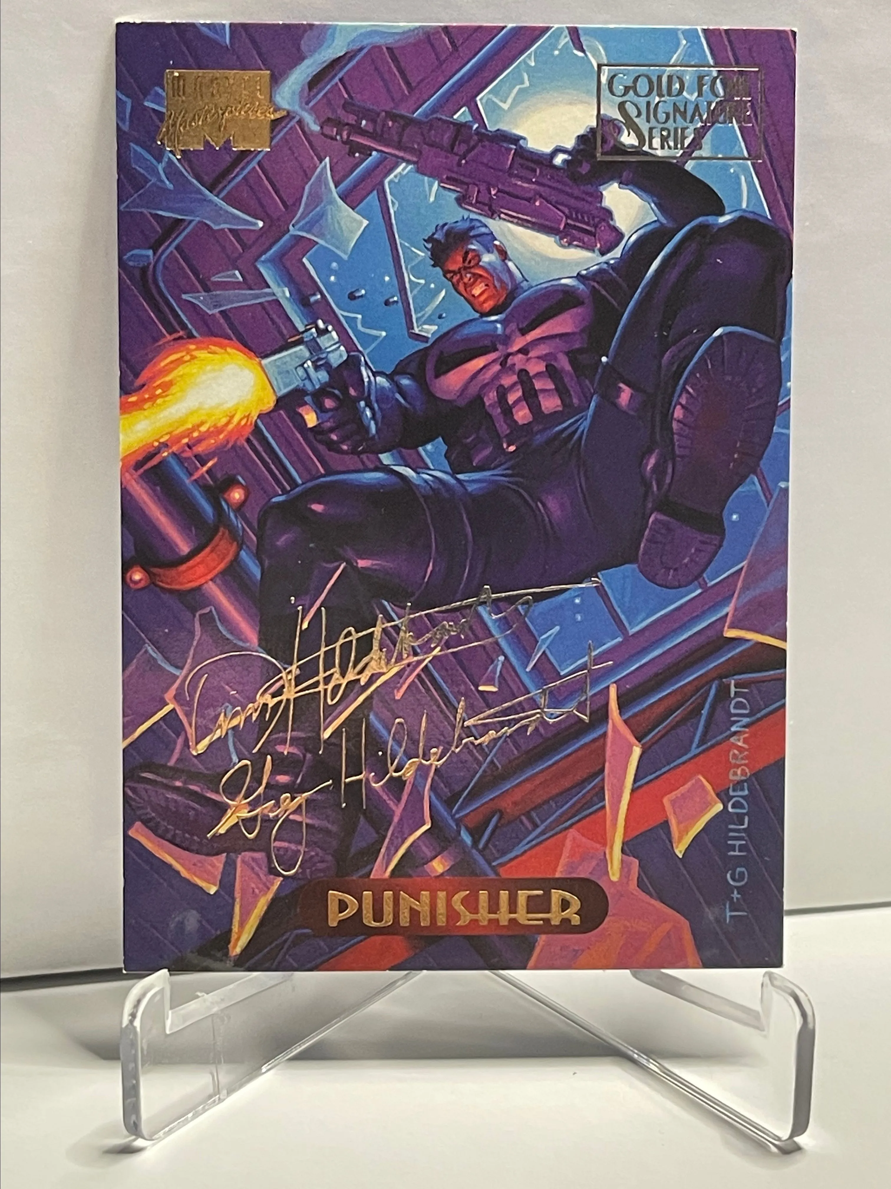 Product image for Marvel Masterpieces Punisher 94 Gold Foil Signature Series