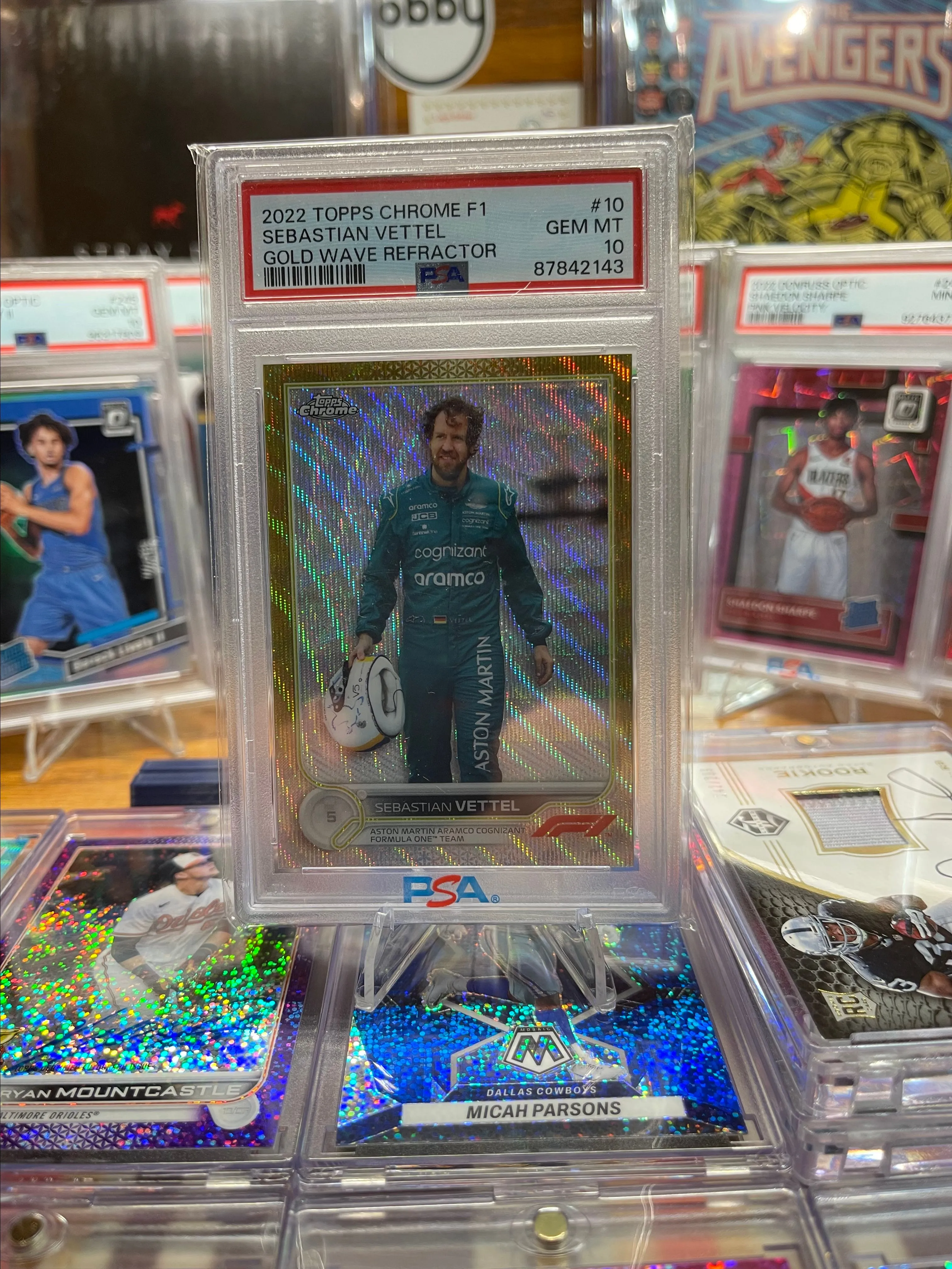 Product image for 2022 Topps Chrome F1 Sebastian Vettel Gold /50
