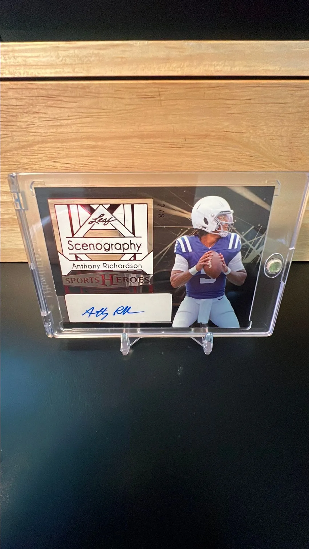Product image for 2024 Leaf Scenography Sports Heroes Anthony Richardson Autograph 2/8