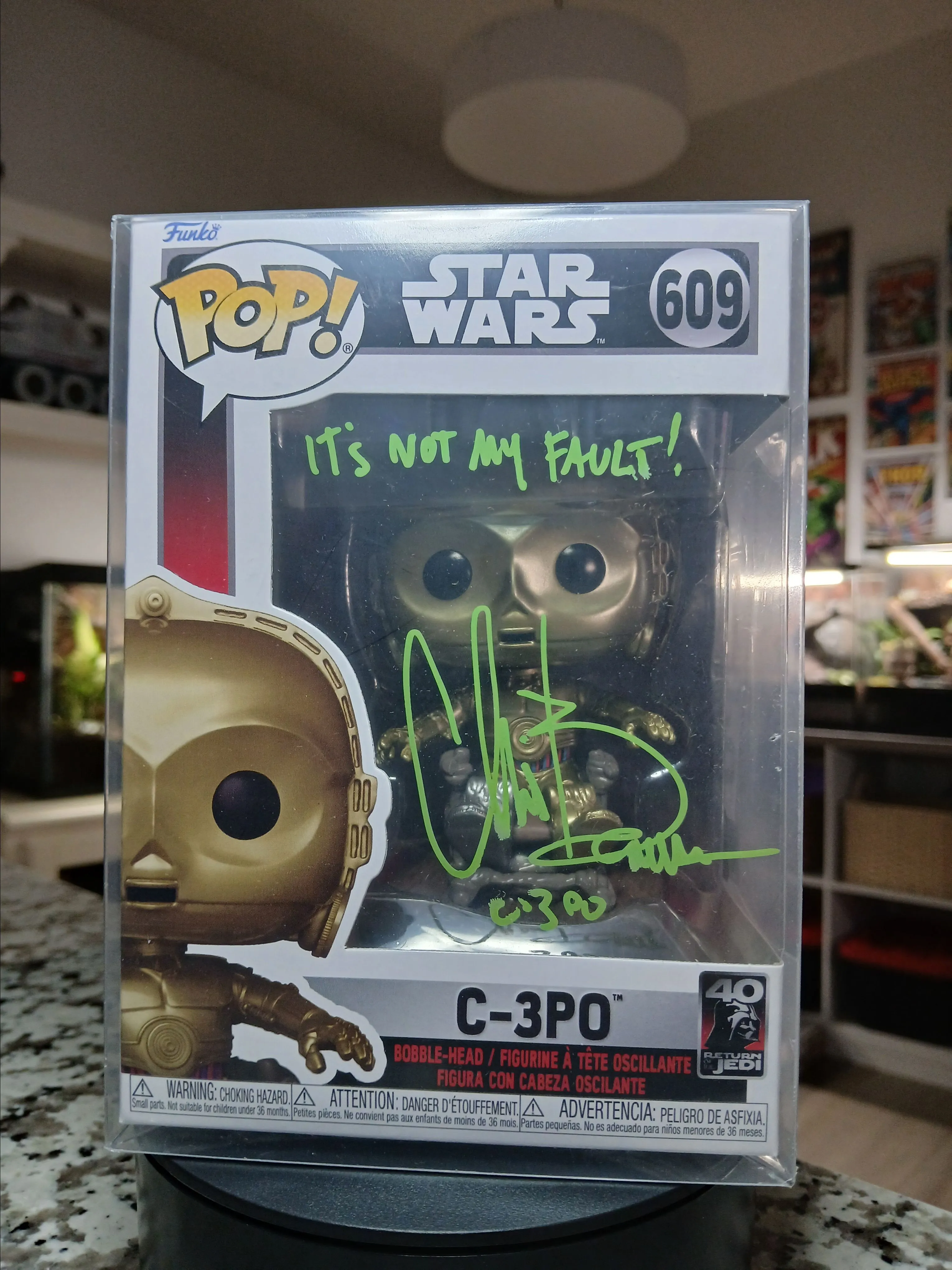 Product image for Chris Bartlett autographed and authenticated C3-P0 Funko Pop