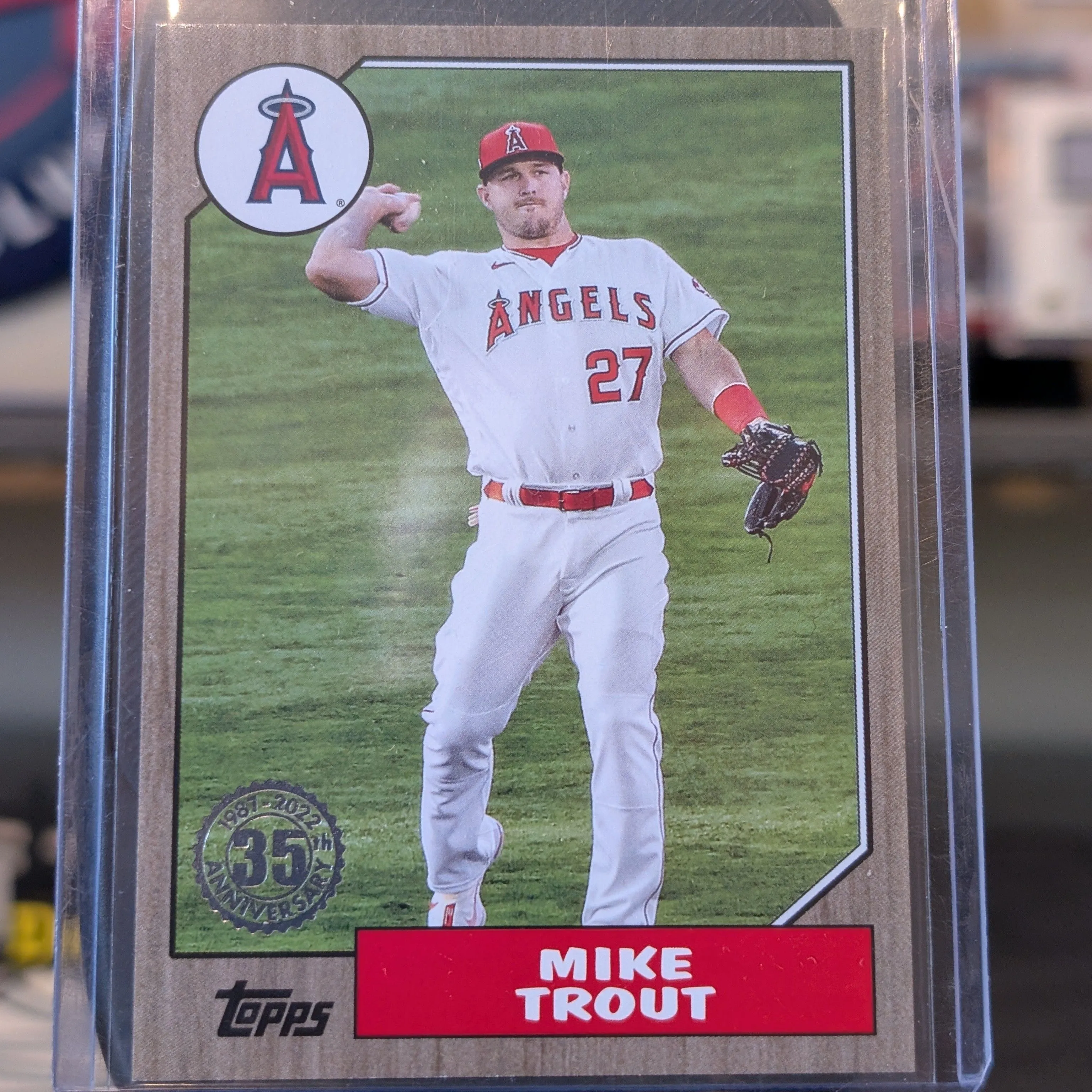Product image for Mike Trout 2022 Topps 35th anniversary 39/75