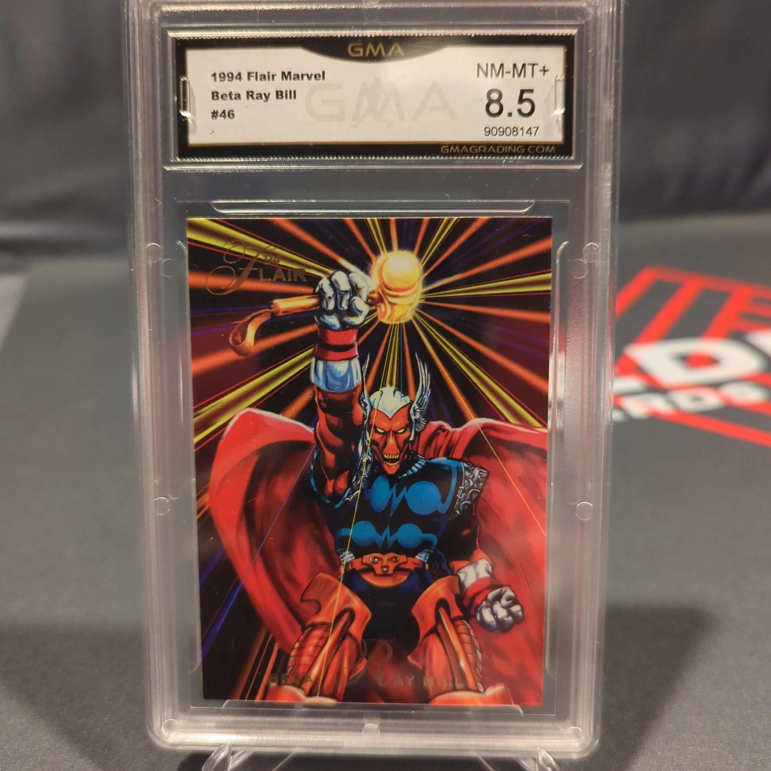 Product image for Trading Card - 1994 Flair Marvel Beta Ray Bill #46 GMA 8.5 NM-MT+ 🔥🔥🔥