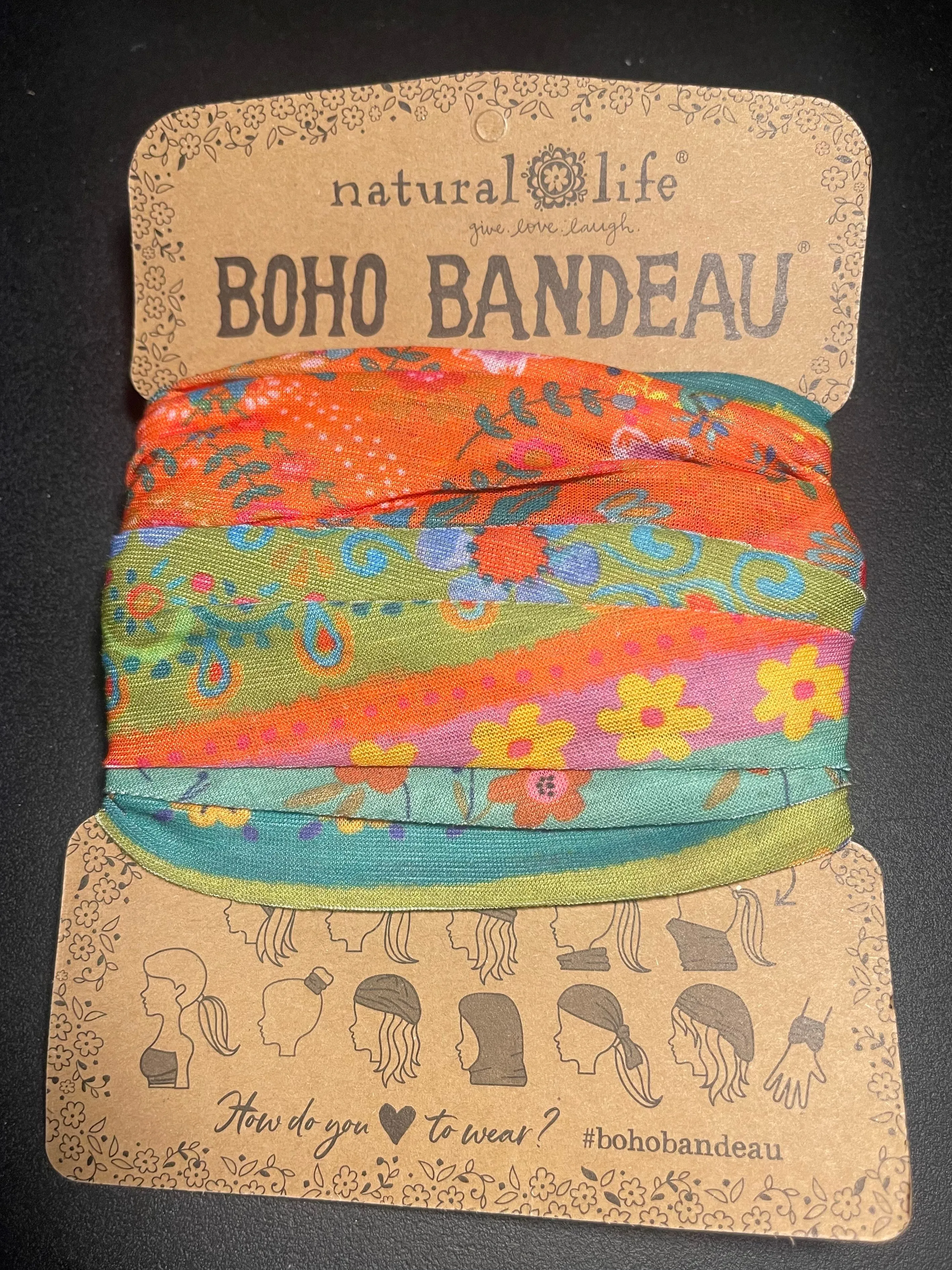Product image for New - Natural Life Boho Bandeau - 2- (Flower/Magenta)