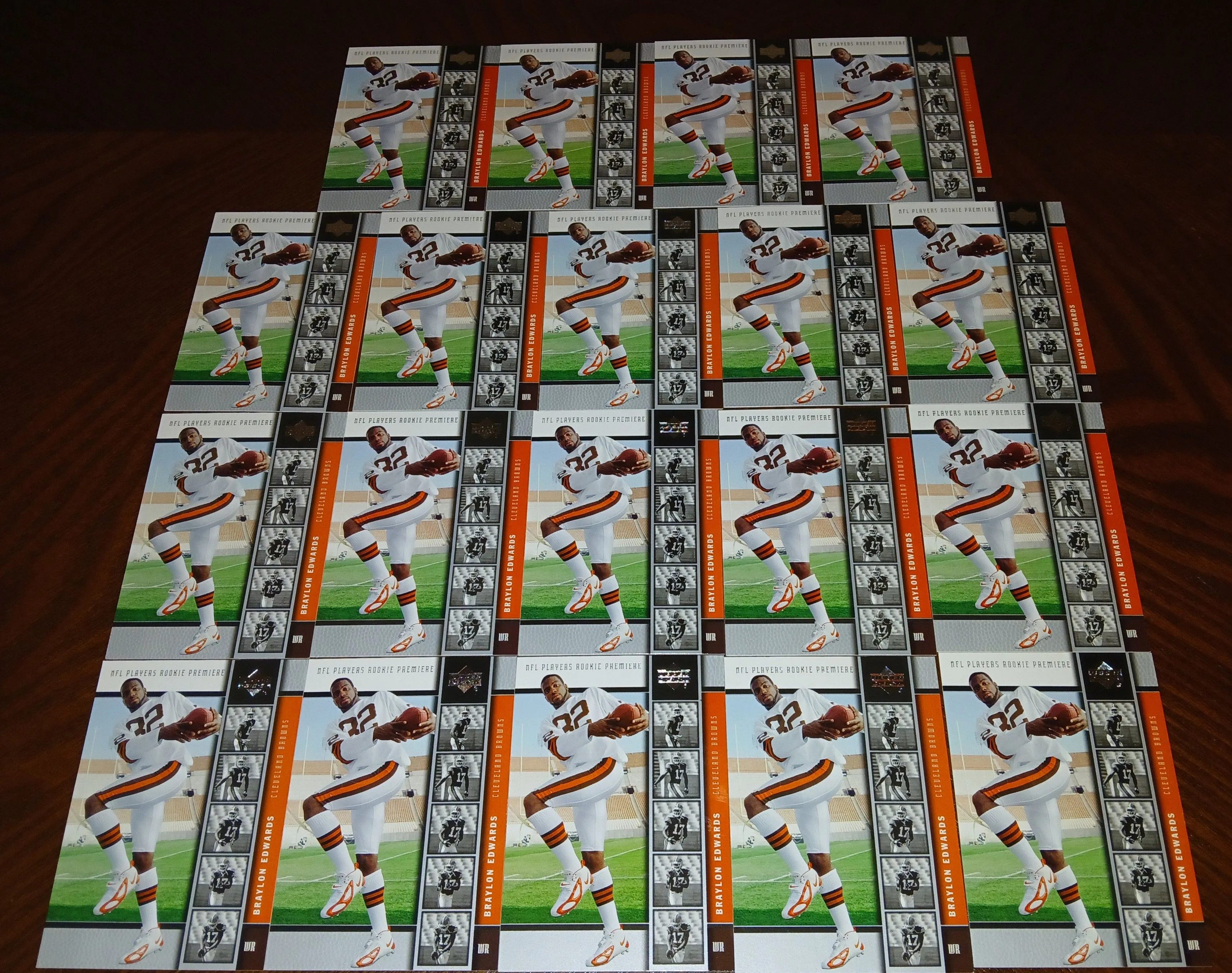 Product image for 2005 Upper Deck Football Braylon Edwards 19 Card Rookie Lot 