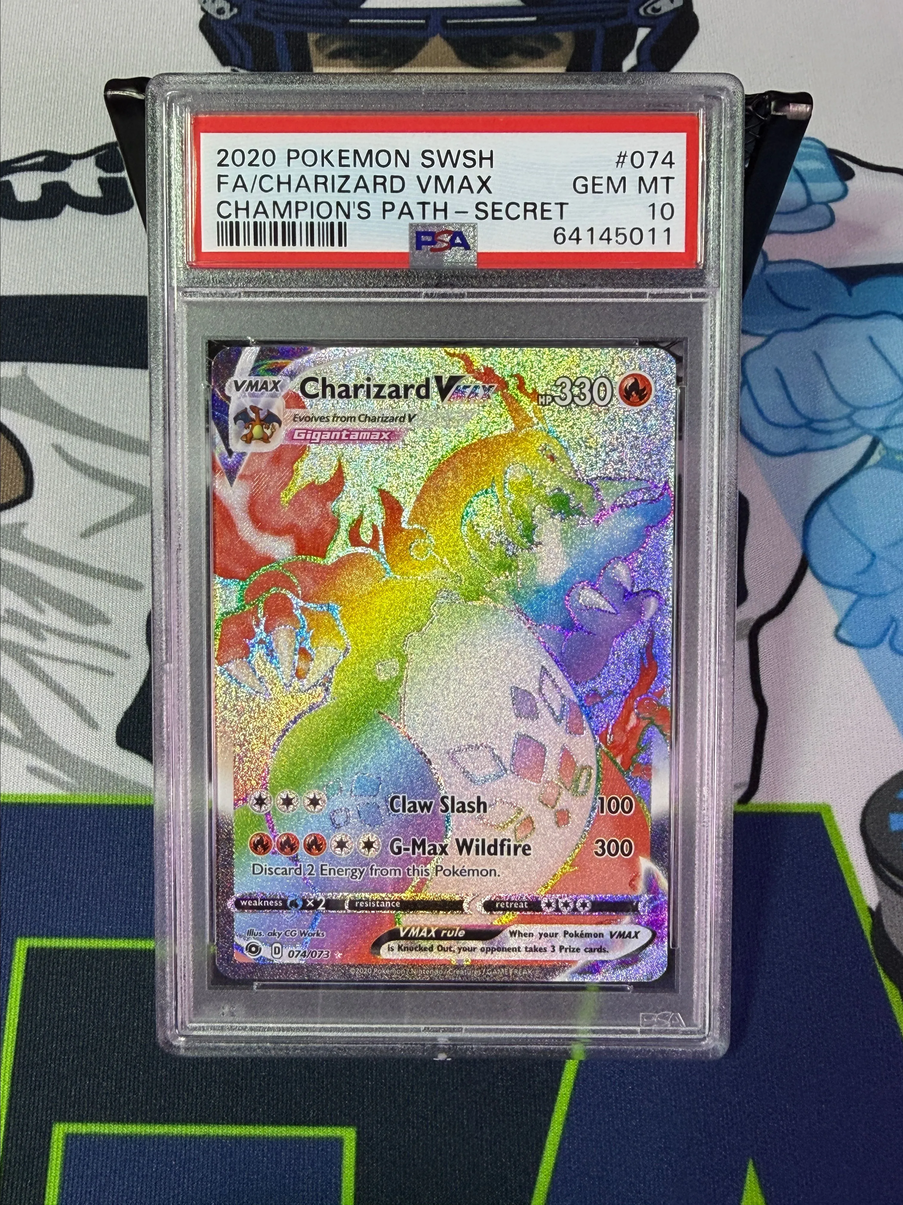 Pokemon Champion's Path Secret Rare Charizard VMAX #74 [CGC - Gem Mint 9.5 (3992700031)]