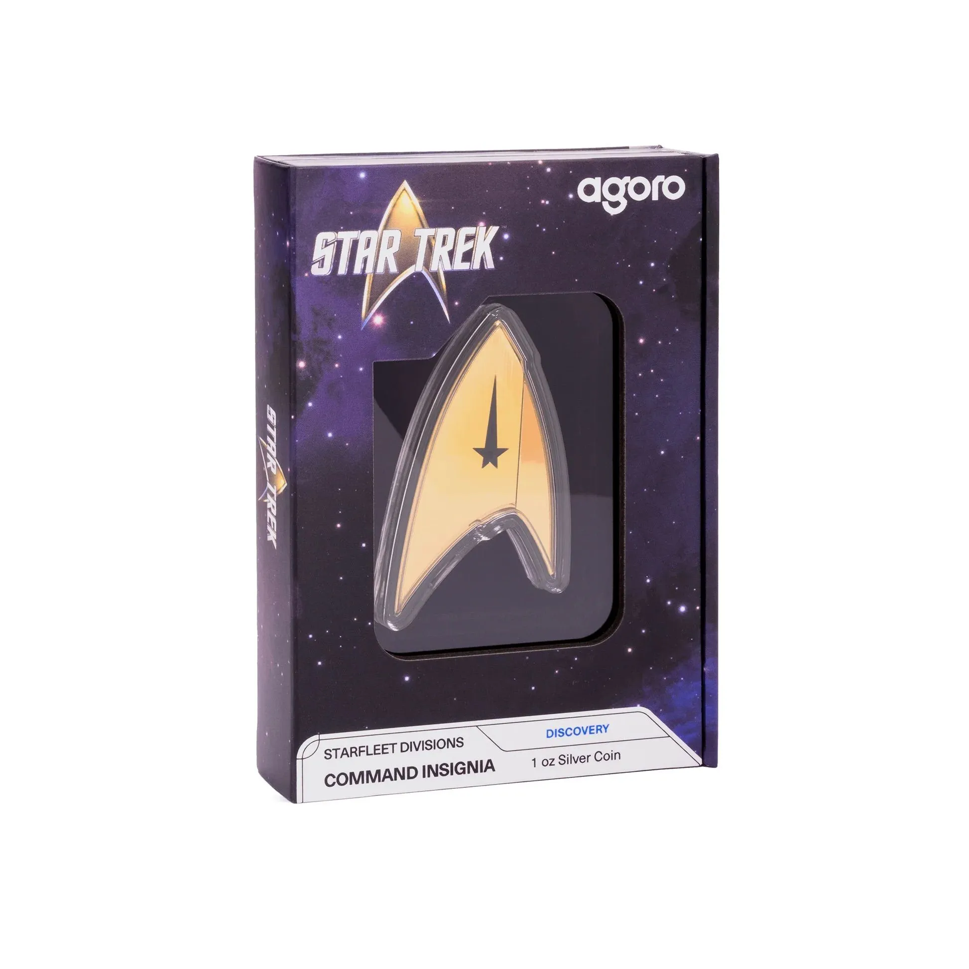 Product image for Star Trek Starfleet Divisions Command Insignia | 1oz Silver Coin | New Zealand Mint