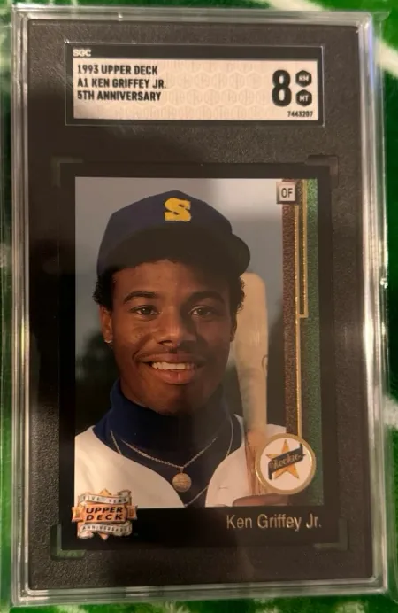ken griffey jr graded cards Ken Griffey Jr Signed Mariners 1990 Topps #336 Rookie Card BAS Graded –  Super Sports Center main image 0