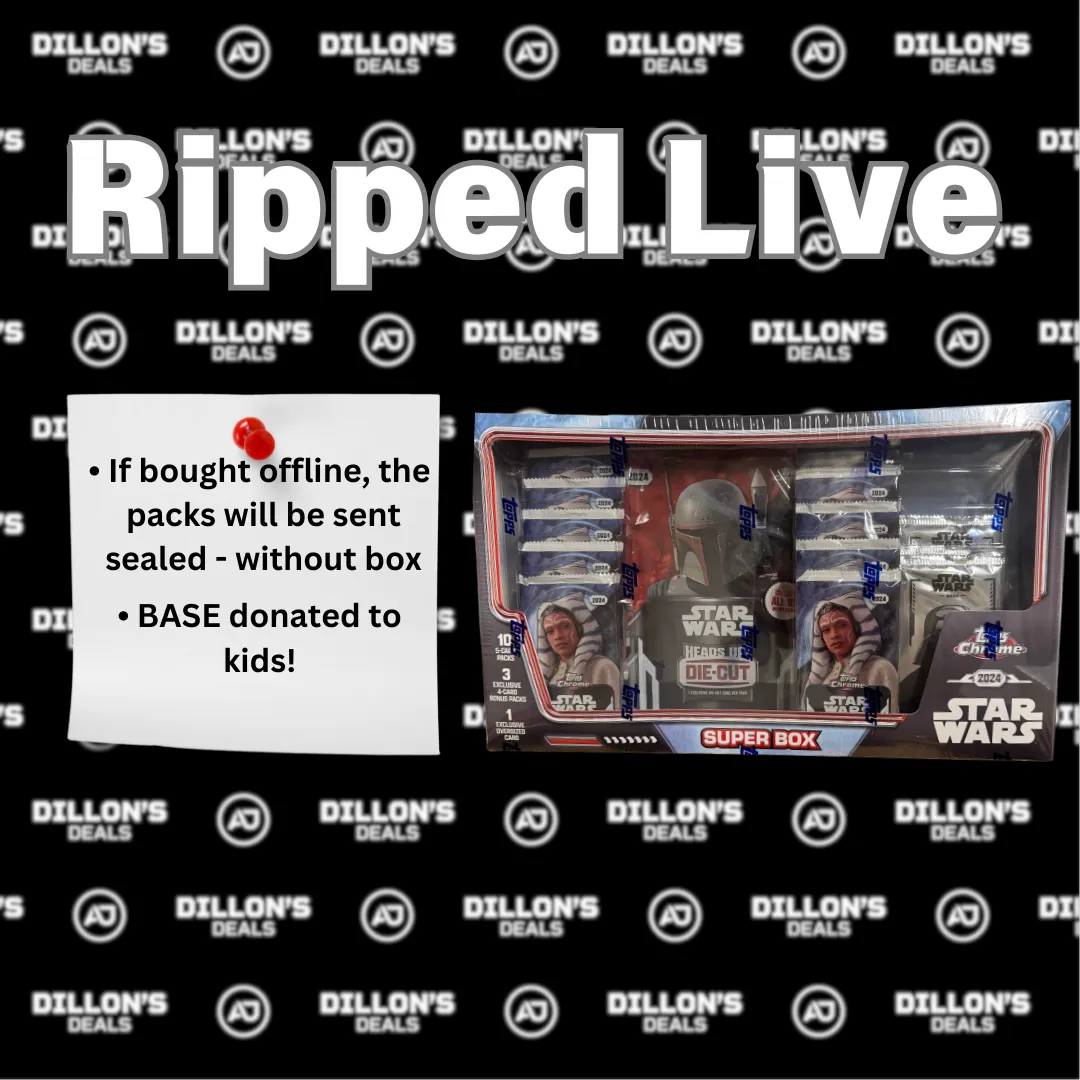 Product image for 2024 Topps CHROME Star Wars Super Box 10 Packs + 3 Exclusive Packs Super Box
