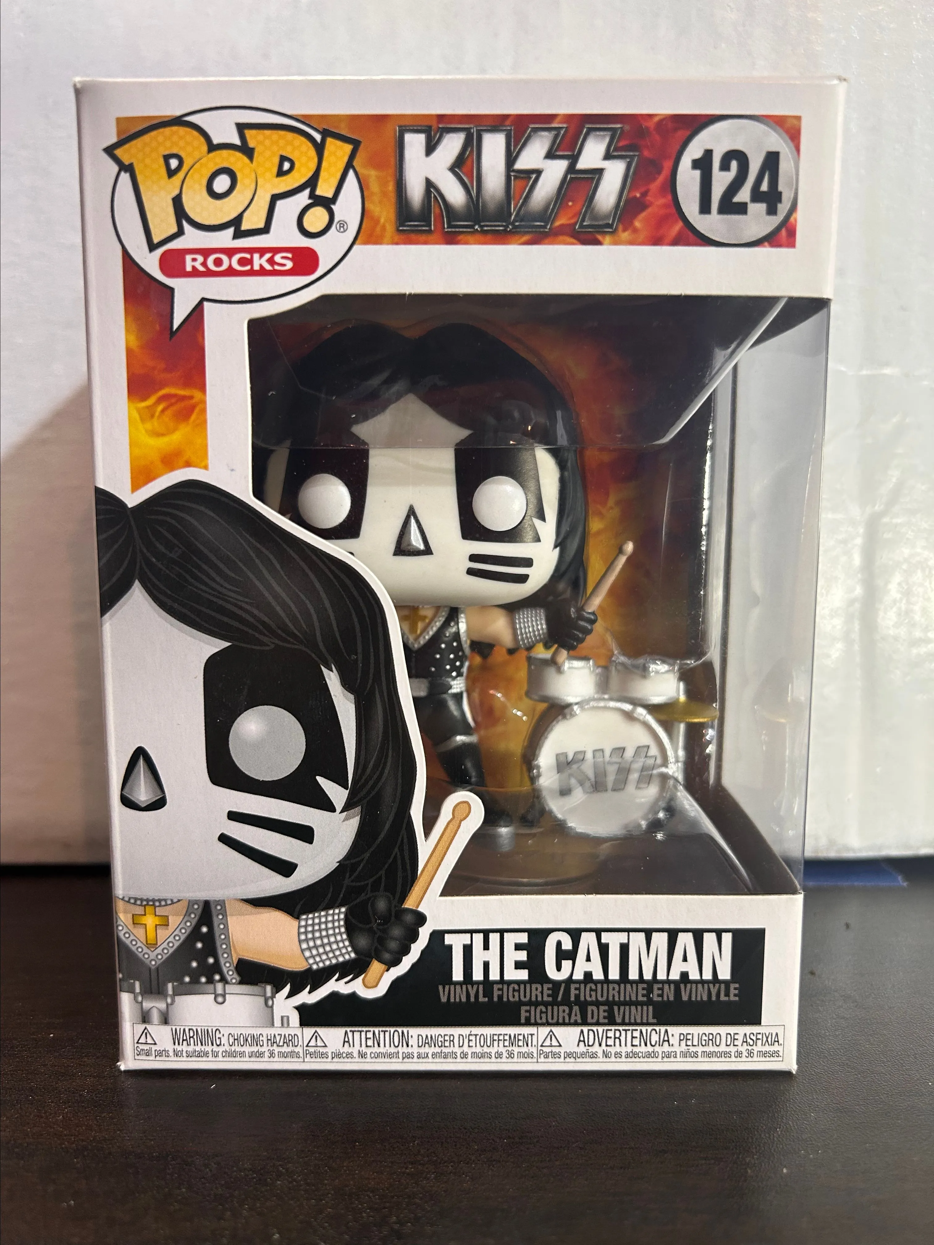 Product image for The Catman Kiss Rocks Funko Pop 124 With Protector
