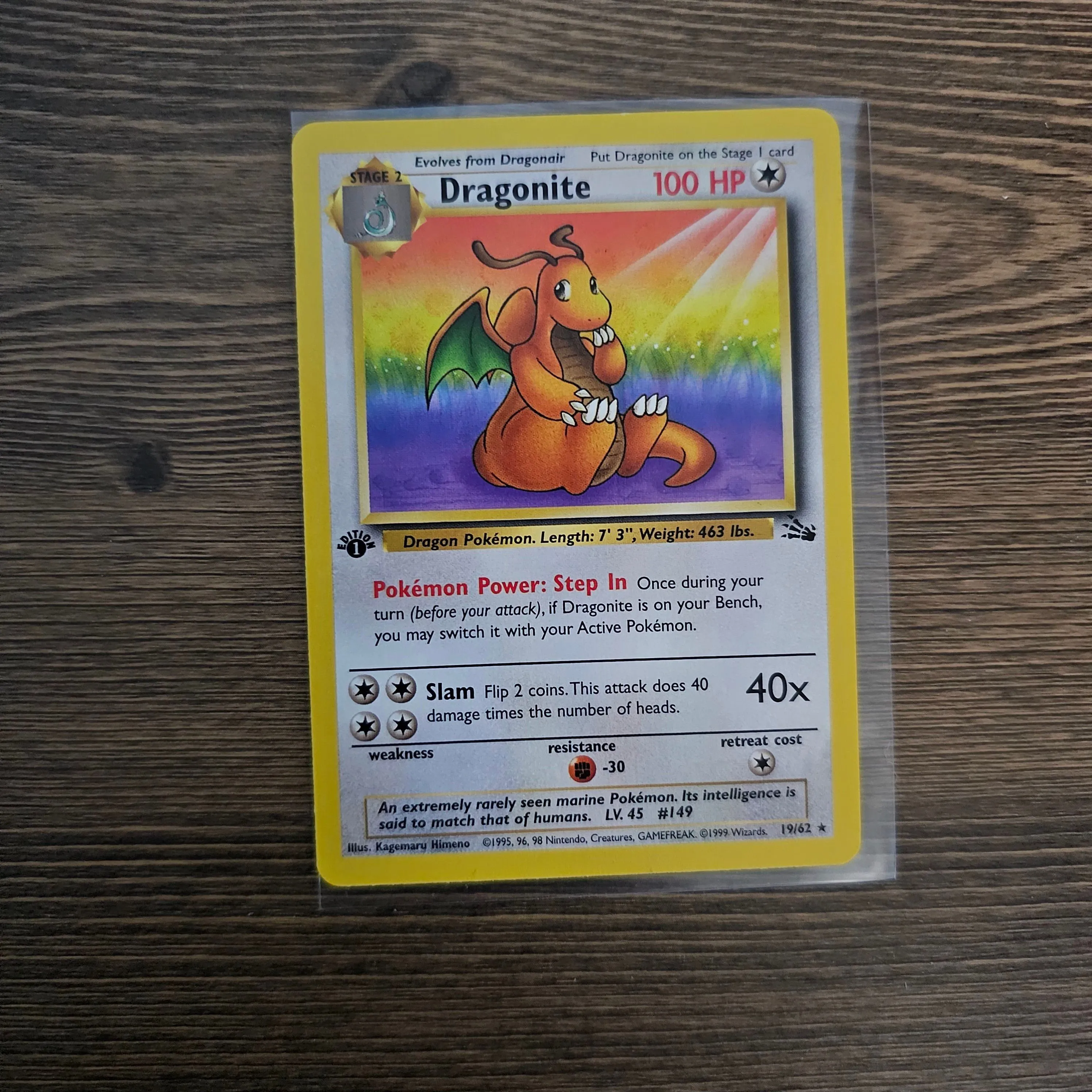 Product image for 1st Edition Dragonite Fossil Set - Mint Condition 
