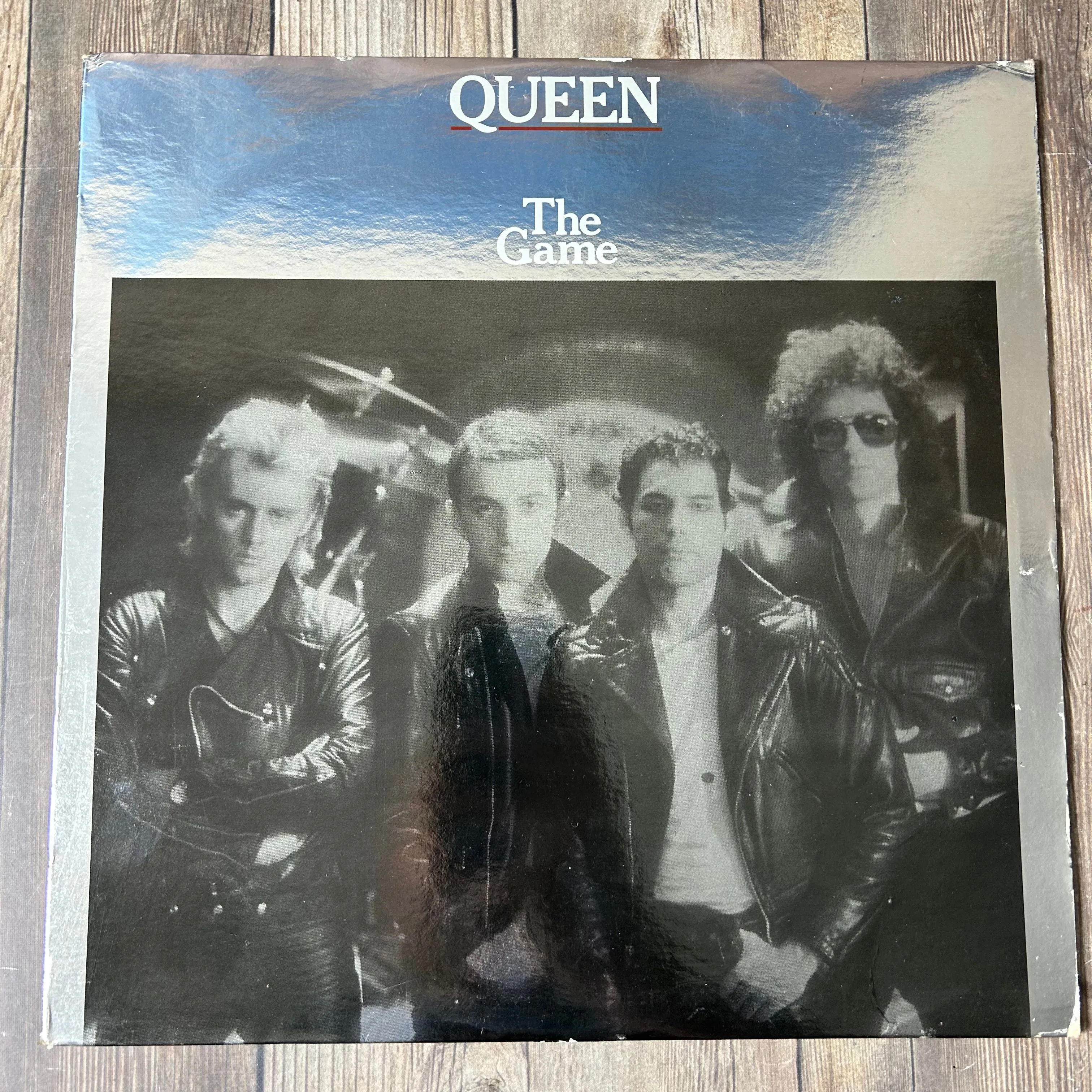 Product image for Queen The Game Foil Sleeve Elektra LP 5E-513 1980 Pressing Vinyl Record Album