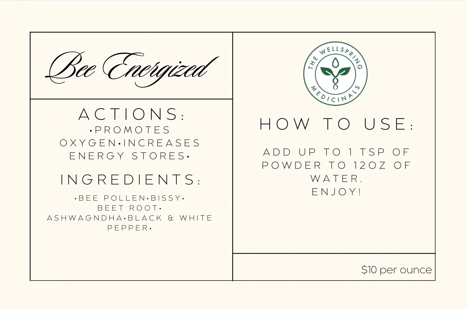 Product image for Bee Energized 1oz