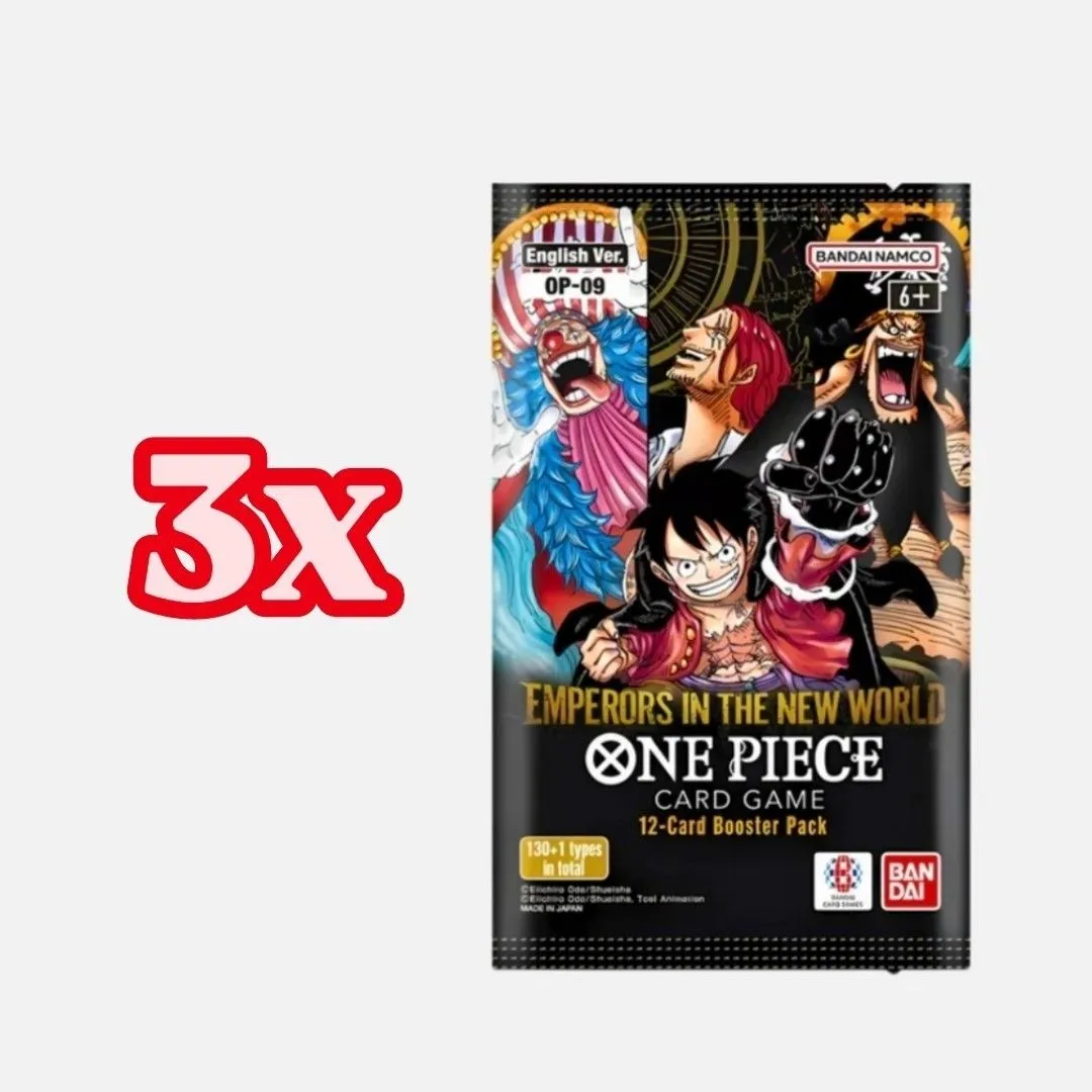 Produktbild für 3x One Piece OP09 Booster Pack 