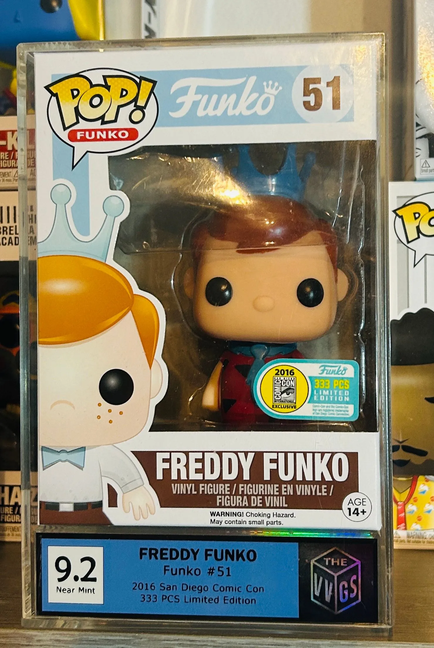 Product image for Funko Pop! Vinyl: Freddy Funko - Freddy Funko (as Fred Flintstone) #51 VVGS 9.2