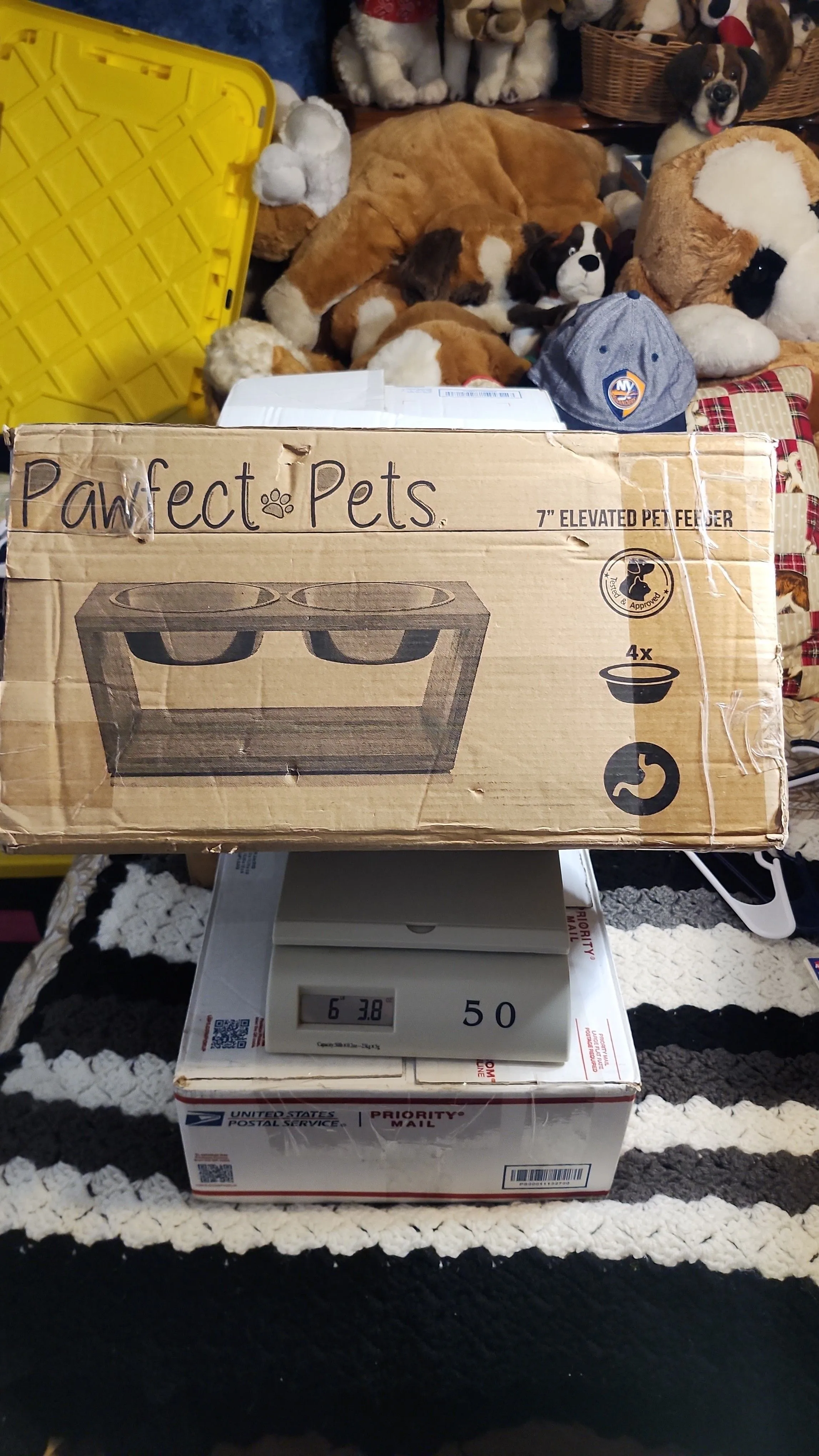 Product image for Pawfect Pets 7" elevated pet feeder
