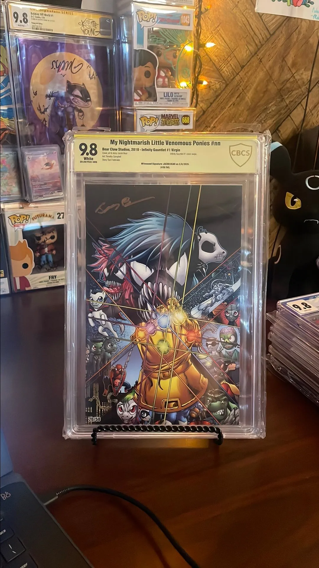 Product image for My Nightmarish Little Ponies #nn CBCS 9.8 Virgin signed Jacob Bear