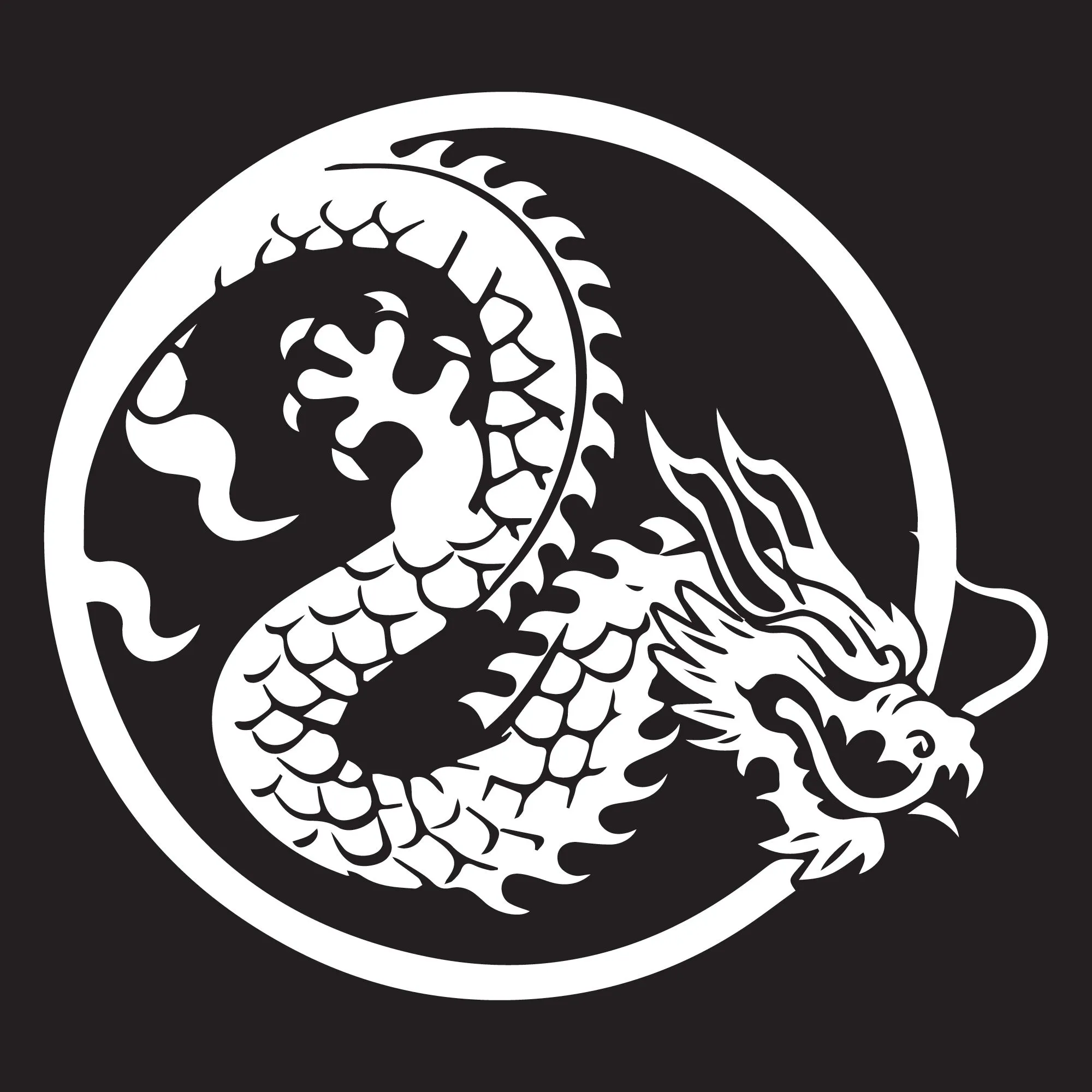 Product image for 7" Chinese Dragon Vinyl Decal