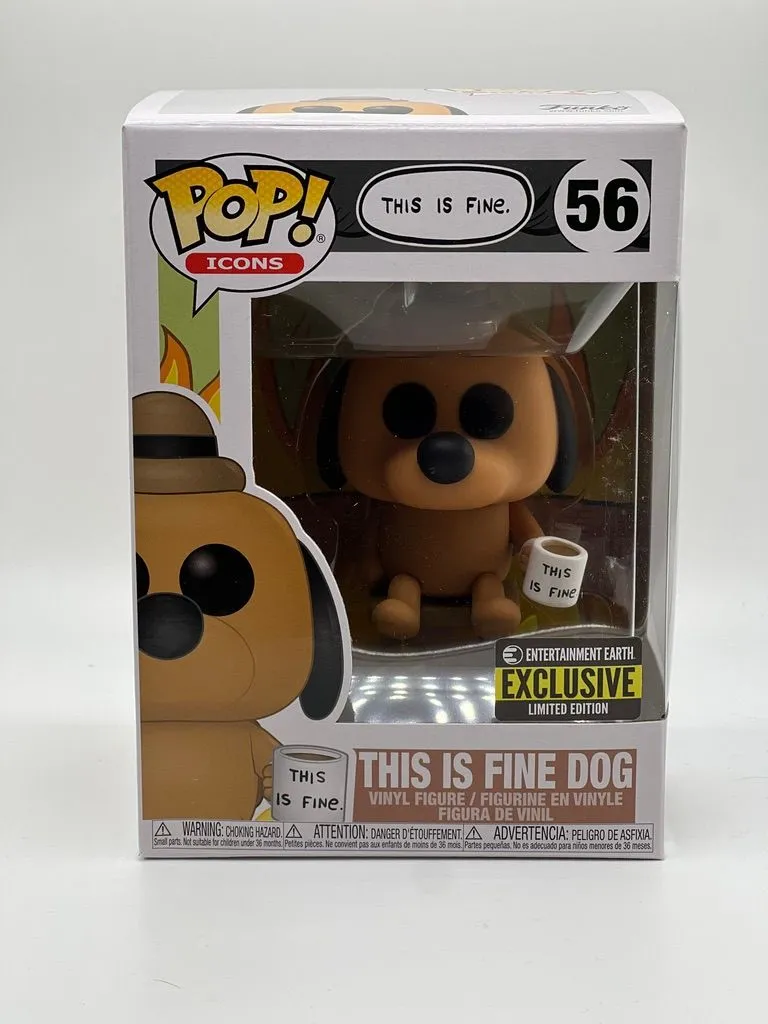 Product image for Funko Pop Icons - This is Fine Dog (Entertainment Earth Exclusive)