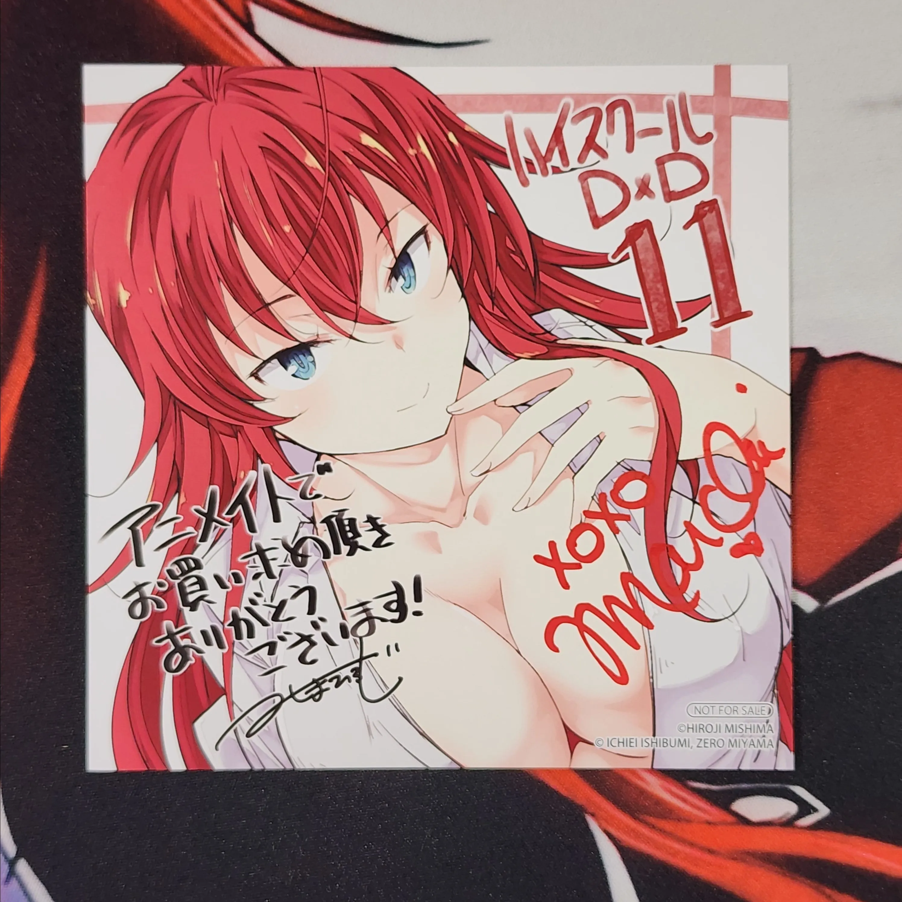 Product image for Hand Signed High School DXD Shikishi Promo by the English VA and JSA Authenticated